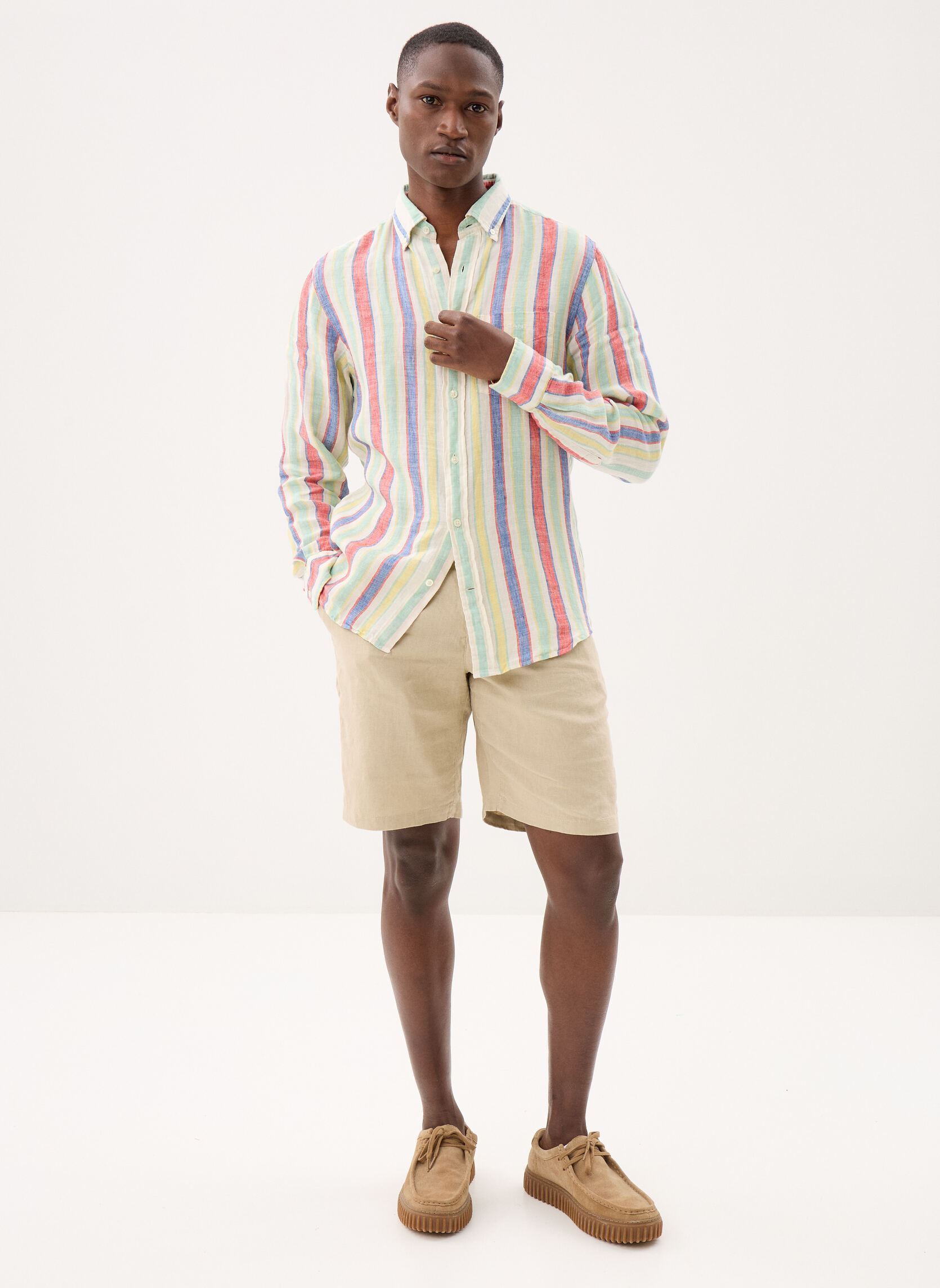 Chemises Reg Multistripe Linen Shirt homme multicolore GANT Chemises Reg Multistripe Linen Shirt homme multicolore MULTICOLOR