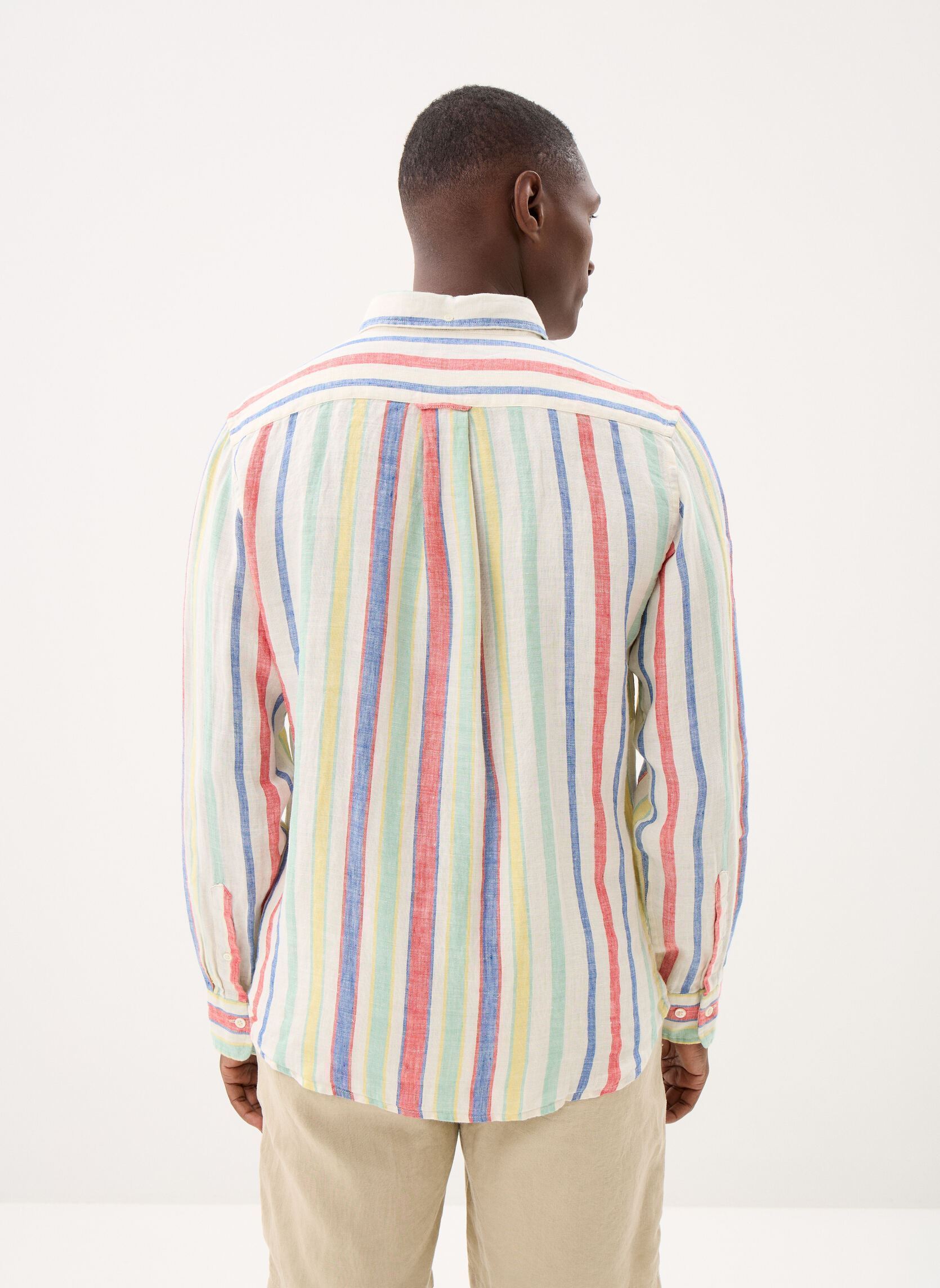 Chemises Reg Multistripe Linen Shirt homme multicolore GANT Chemises Reg Multistripe Linen Shirt homme multicolore MULTICOLOR
