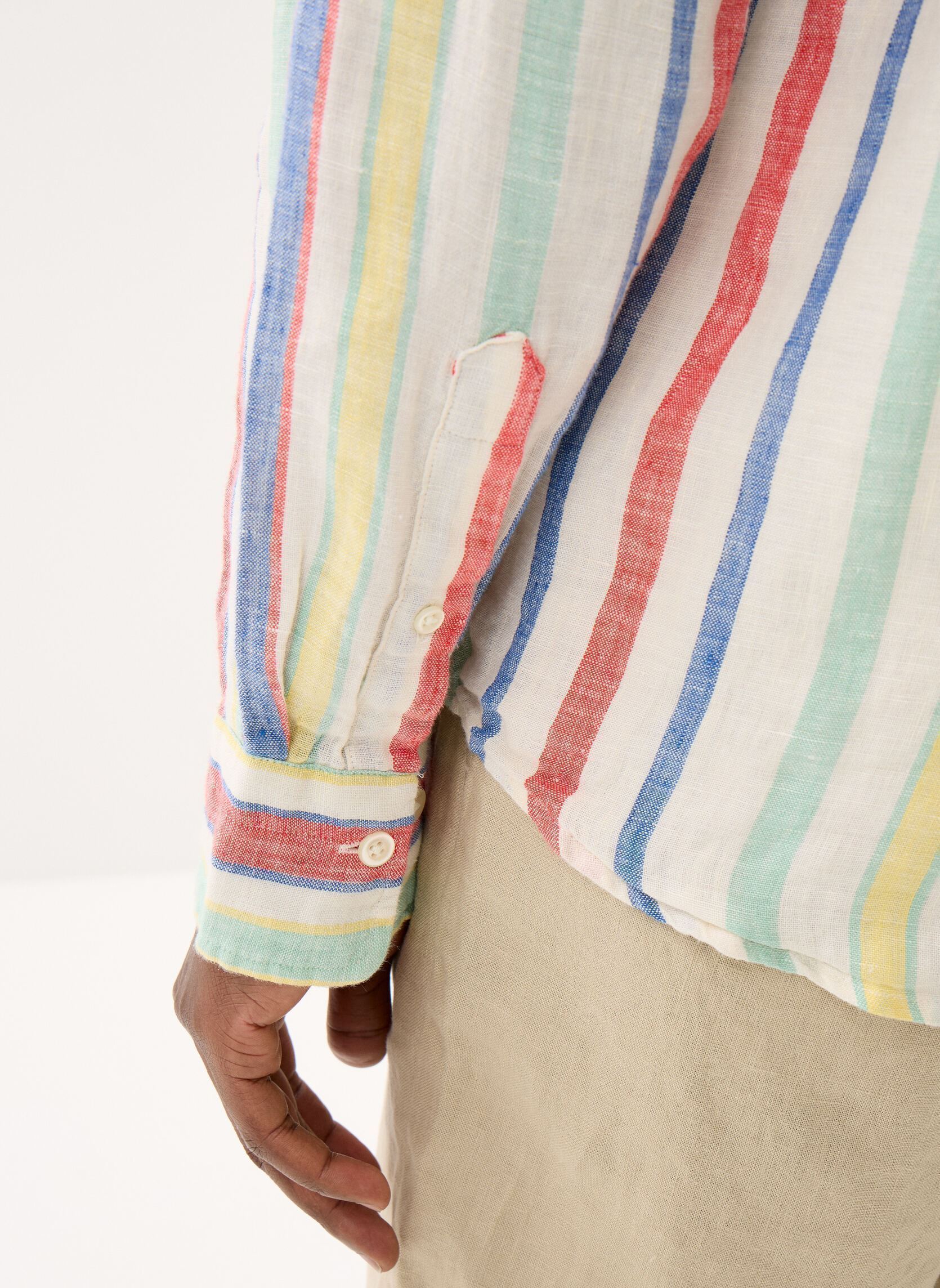 Chemises Reg Multistripe Linen Shirt homme multicolore GANT Chemises Reg Multistripe Linen Shirt homme multicolore MULTICOLOR