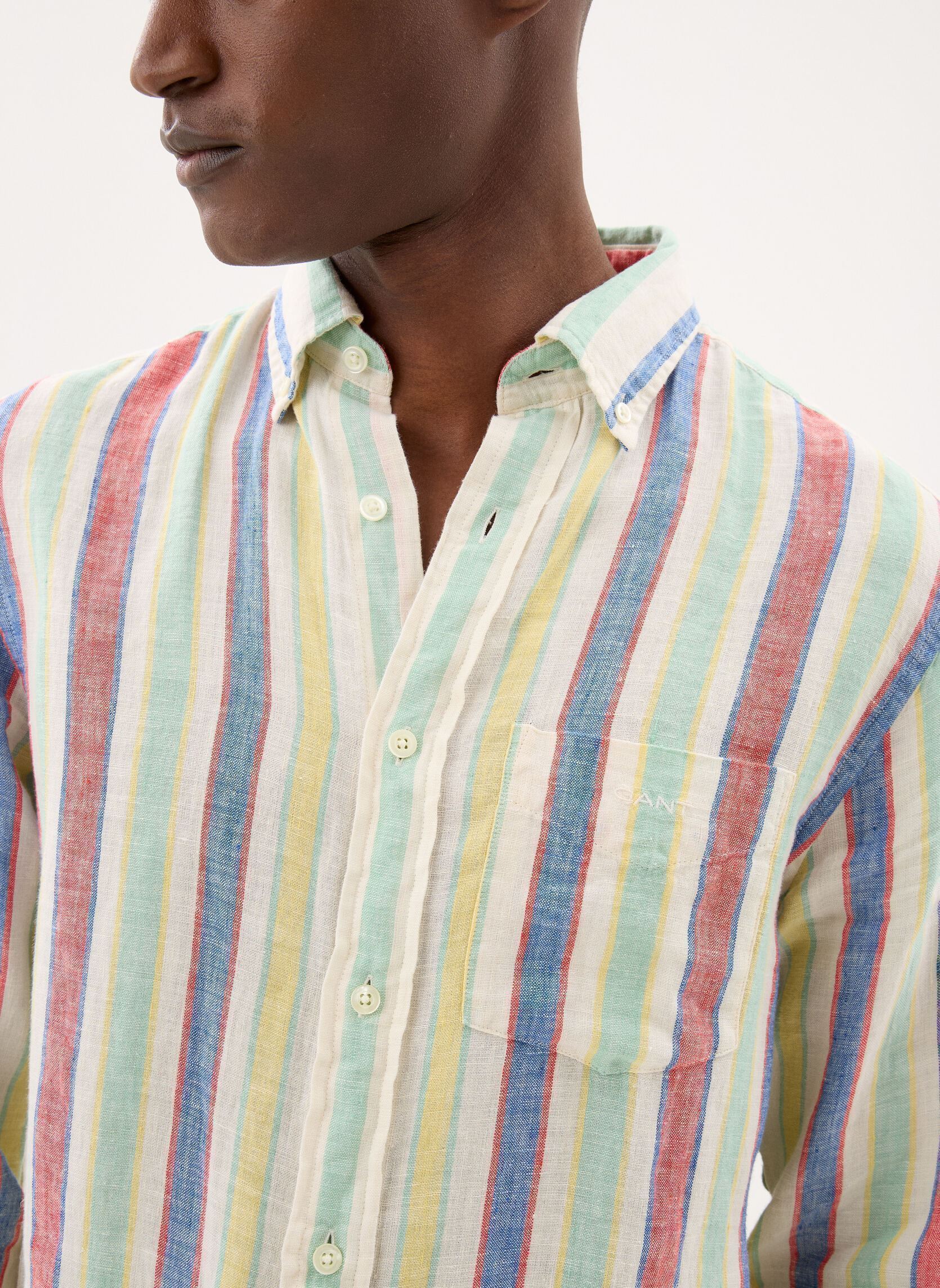 Chemises Reg Multistripe Linen Shirt homme multicolore GANT Chemises Reg Multistripe Linen Shirt homme multicolore MULTICOLOR