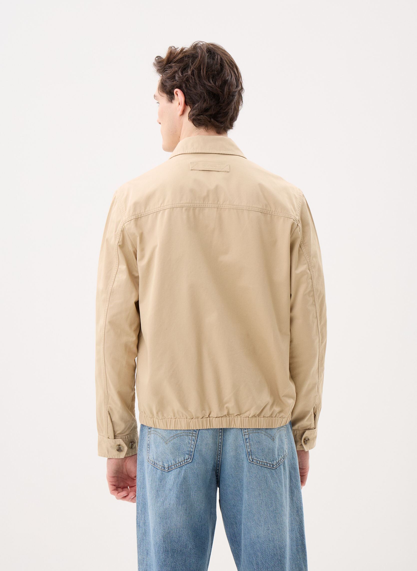 Vestes Cotton Windcheater Jacket homme beige GANT Vestes Cotton Windcheater Jacket homme beige OAT BEIGE