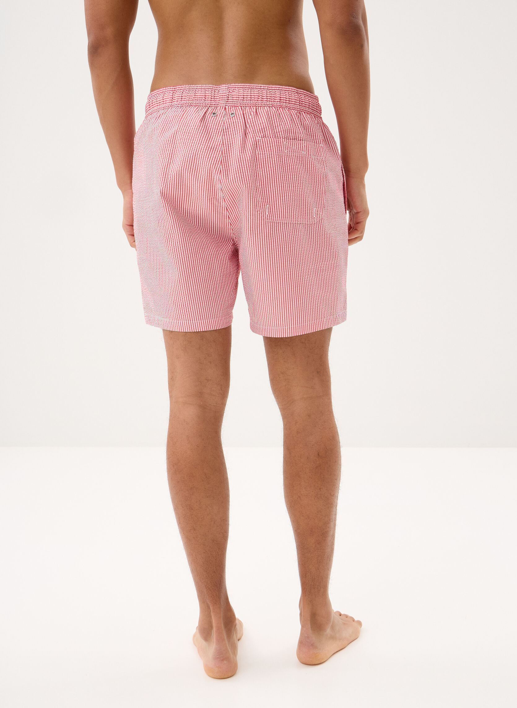 Shorts de bain Striped Seersucker Swim Shorts homme rose GANT Shorts de bain Striped Seersucker Swim Shorts homme rose ROSE RED