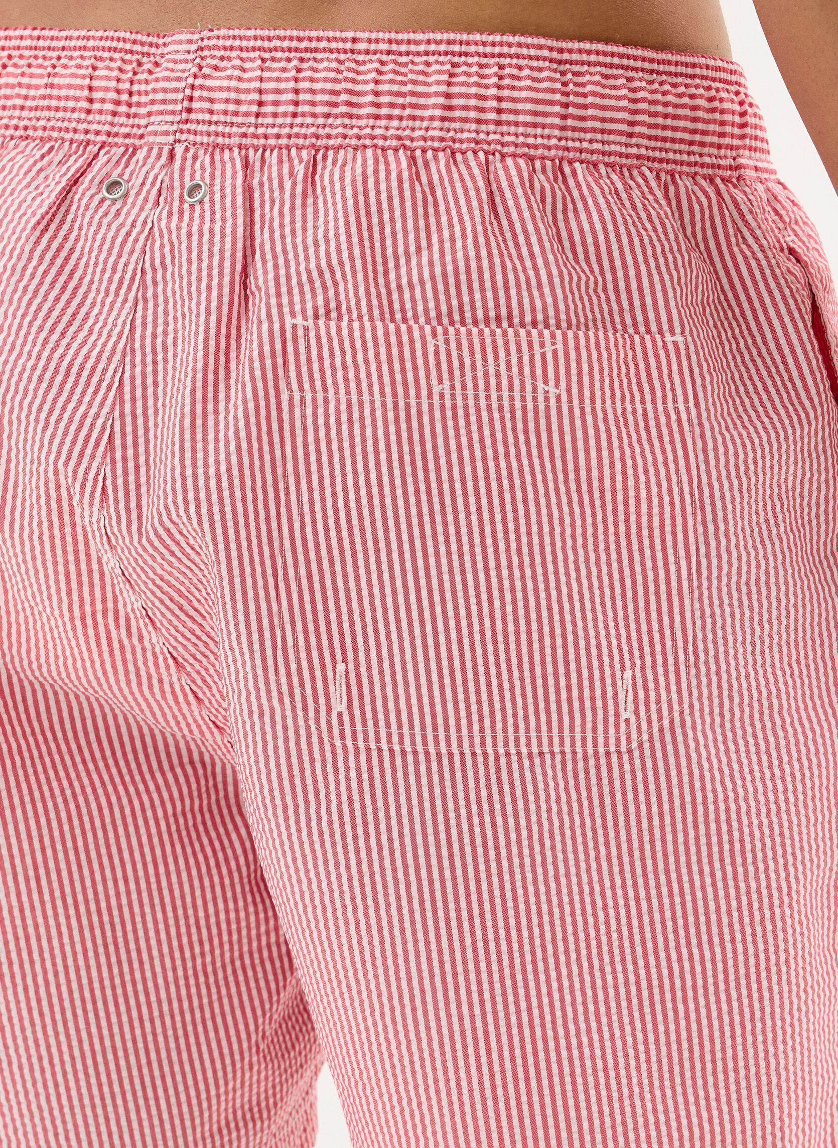 Shorts de bain Striped Seersucker Swim Shorts homme rose GANT Shorts de bain Striped Seersucker Swim Shorts homme rose ROSE RED