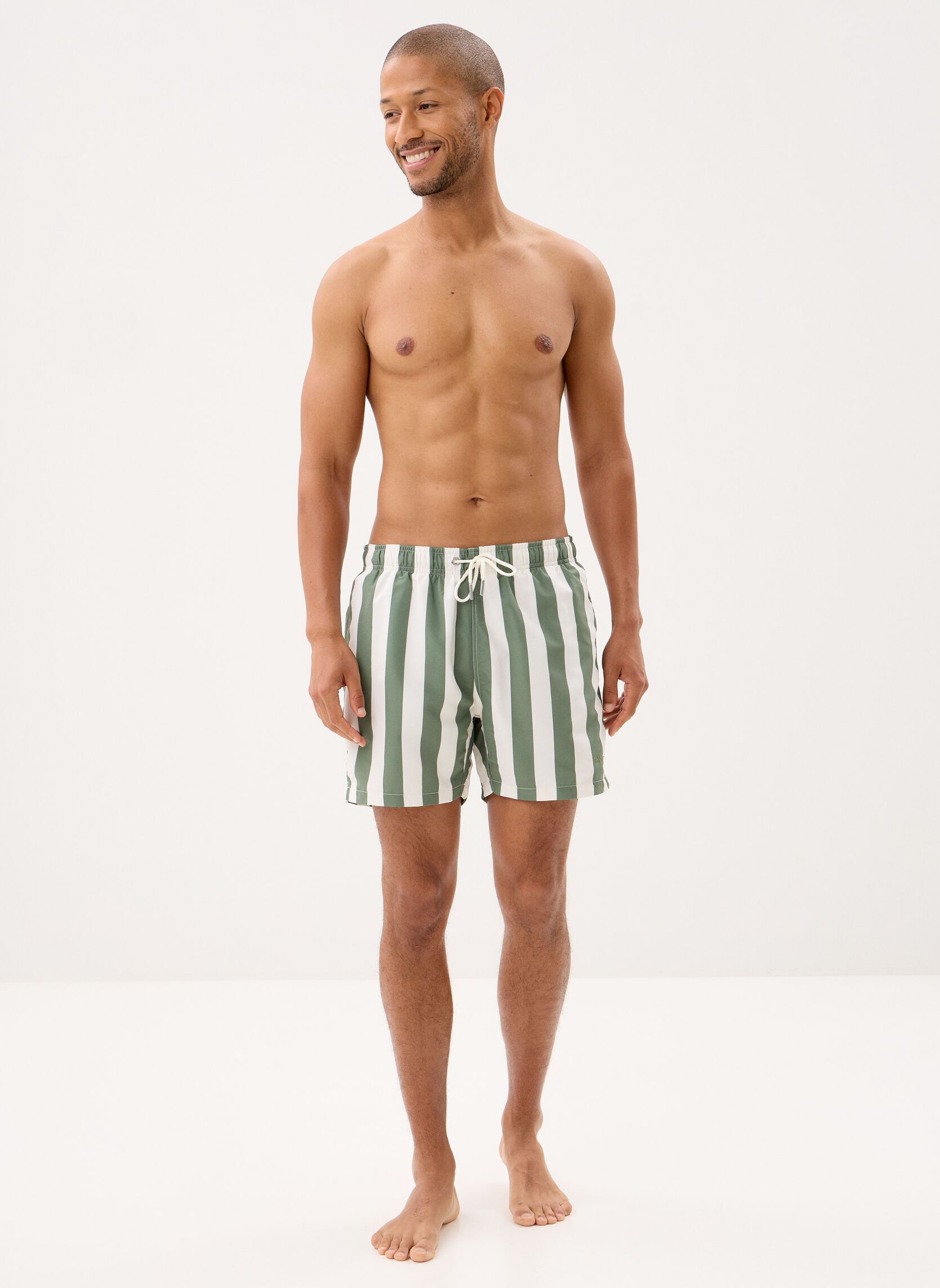 Shorts de bain Block Striped Swim Shorts homme vert GANT Shorts de bain Block Striped Swim Shorts homme vert DRY HERB GREEN