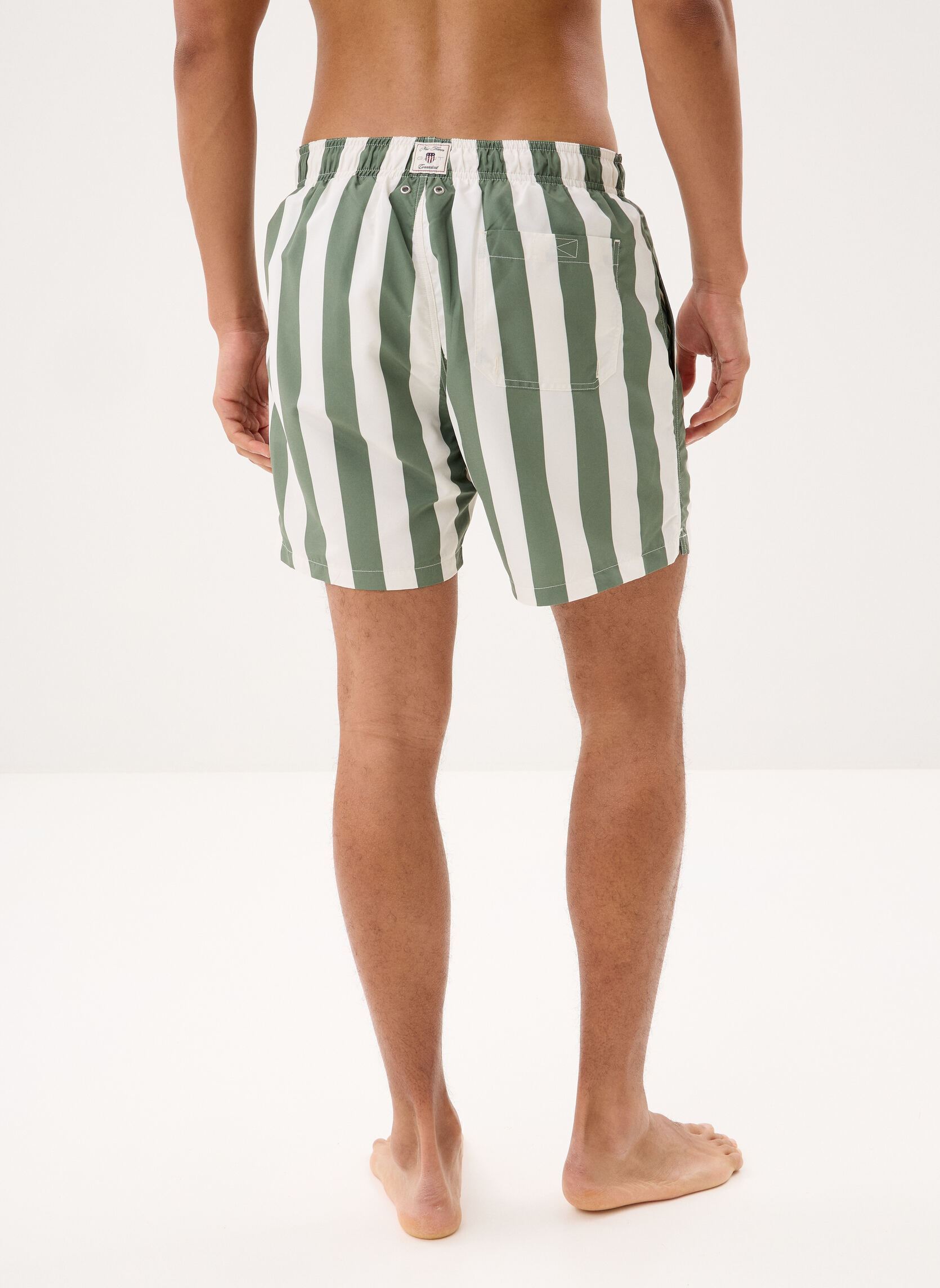 Shorts de bain Block Striped Swim Shorts homme vert GANT Shorts de bain Block Striped Swim Shorts homme vert DRY HERB GREEN