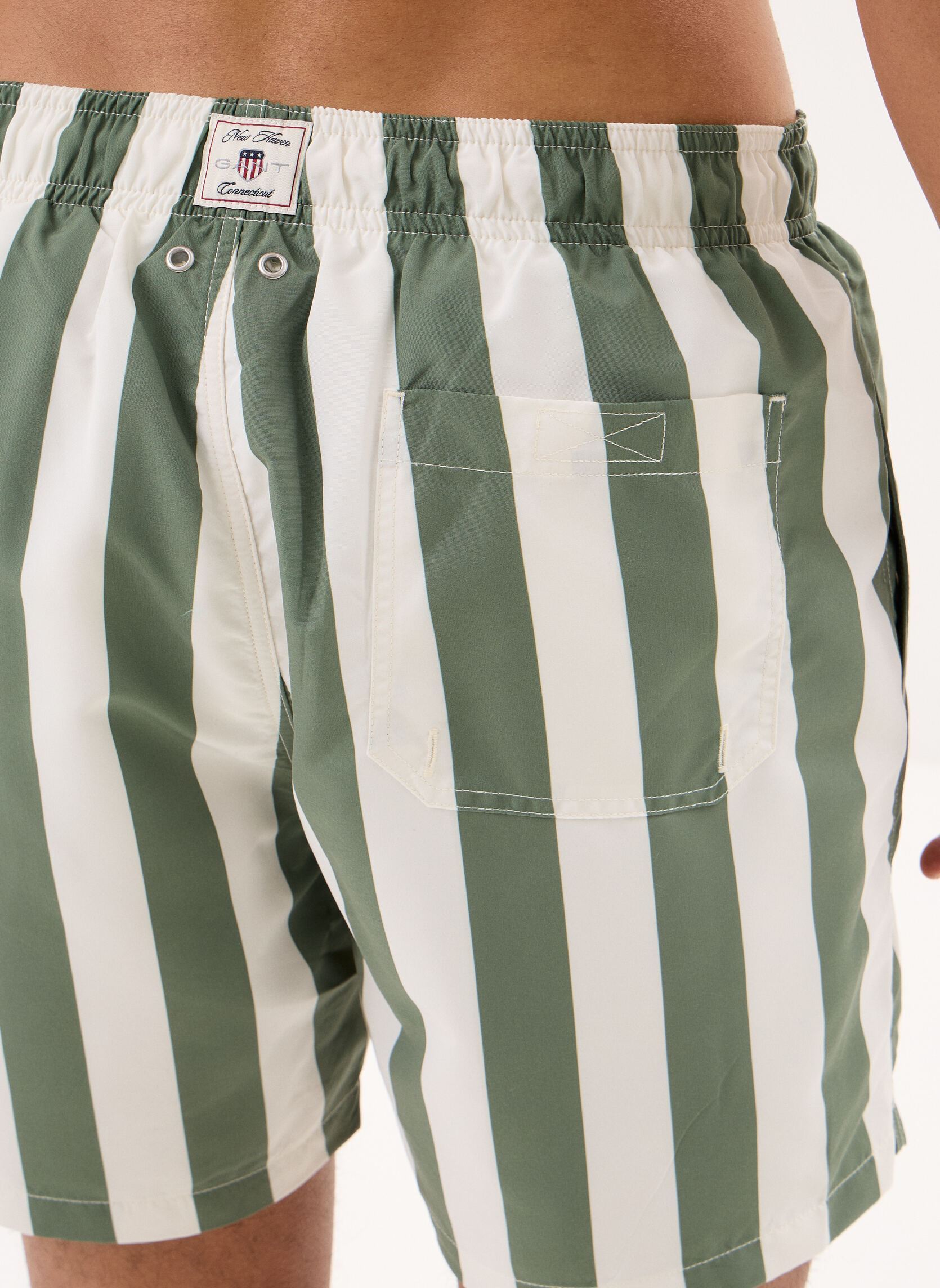 Shorts de bain Block Striped Swim Shorts homme vert GANT Shorts de bain Block Striped Swim Shorts homme vert DRY HERB GREEN