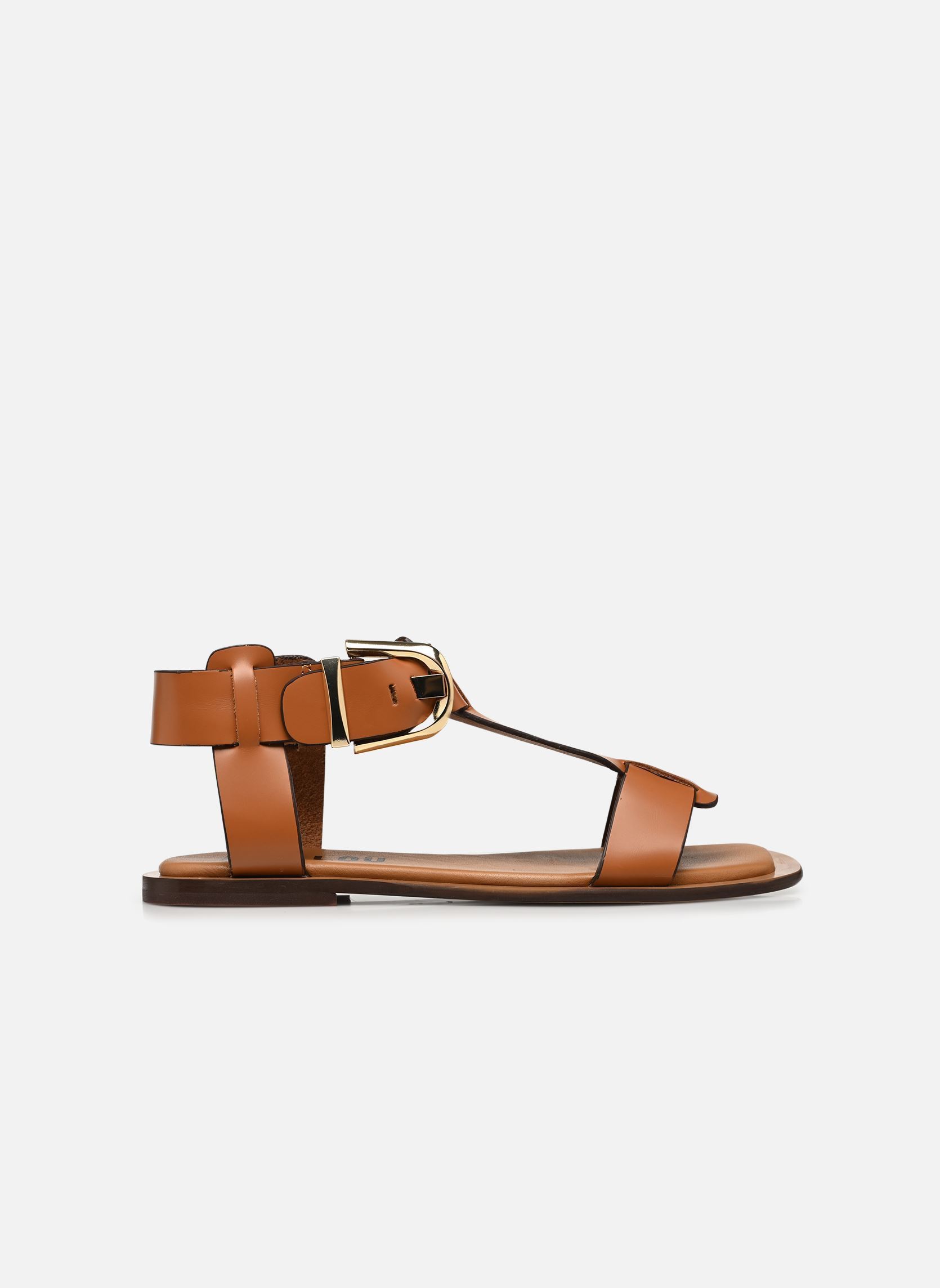 Sandales plates SUNNY SANDAL femme marron Bibi Lou Sandales plates SUNNY SANDAL femme marron Cuero