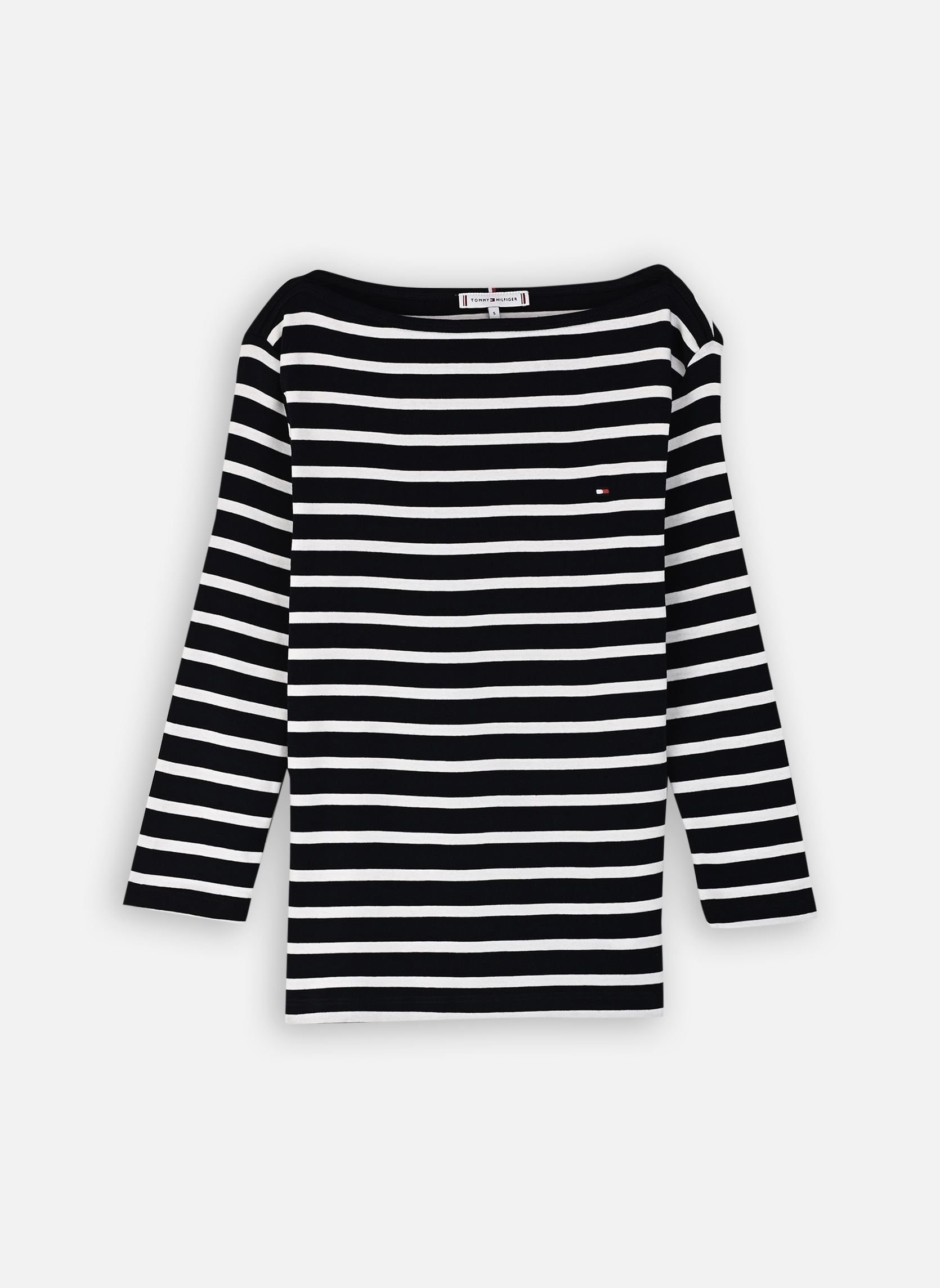 T-Shirts New Cody Slim Boat-Nk 3/4Slv damen blau Tommy Hilfiger T-Shirts New Cody Slim Boat-Nk 3/4Slv damen blau NOS BRETON DESERT SKY/ ECRU