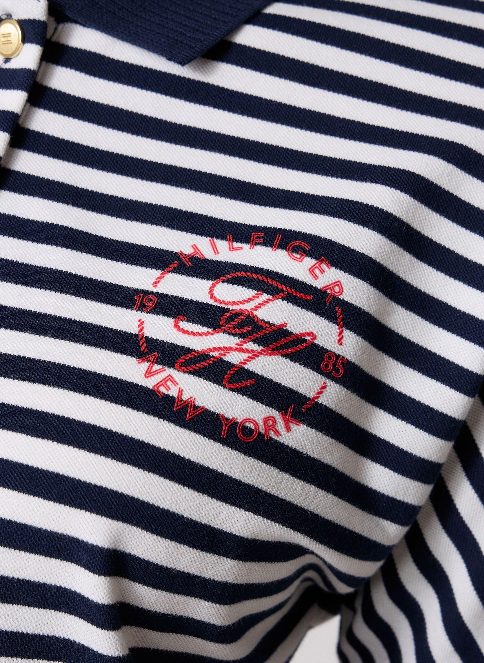 Polo's Th Breton Collar Ss Polo dames blauw Tommy Hilfiger Polo's Th Breton Collar Ss Polo dames blauw Breton Stripe Dark Night Navy/