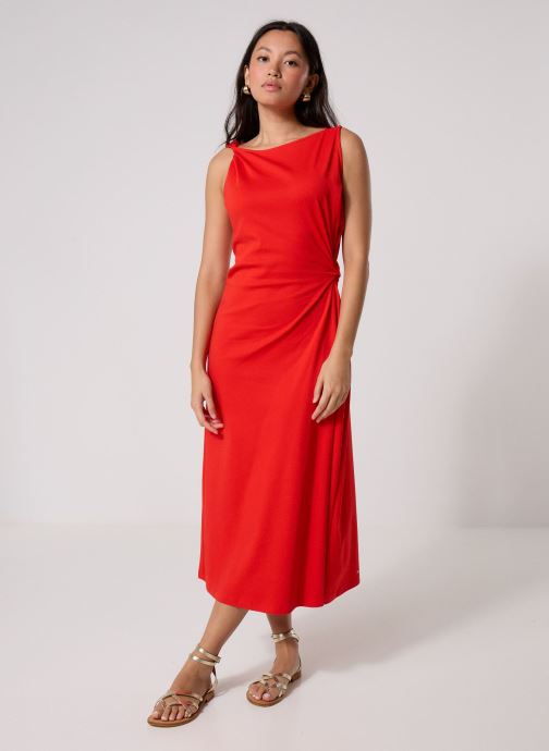 Tommy Hilfiger Kleider Interlock Knot Detail Dress damen rot
