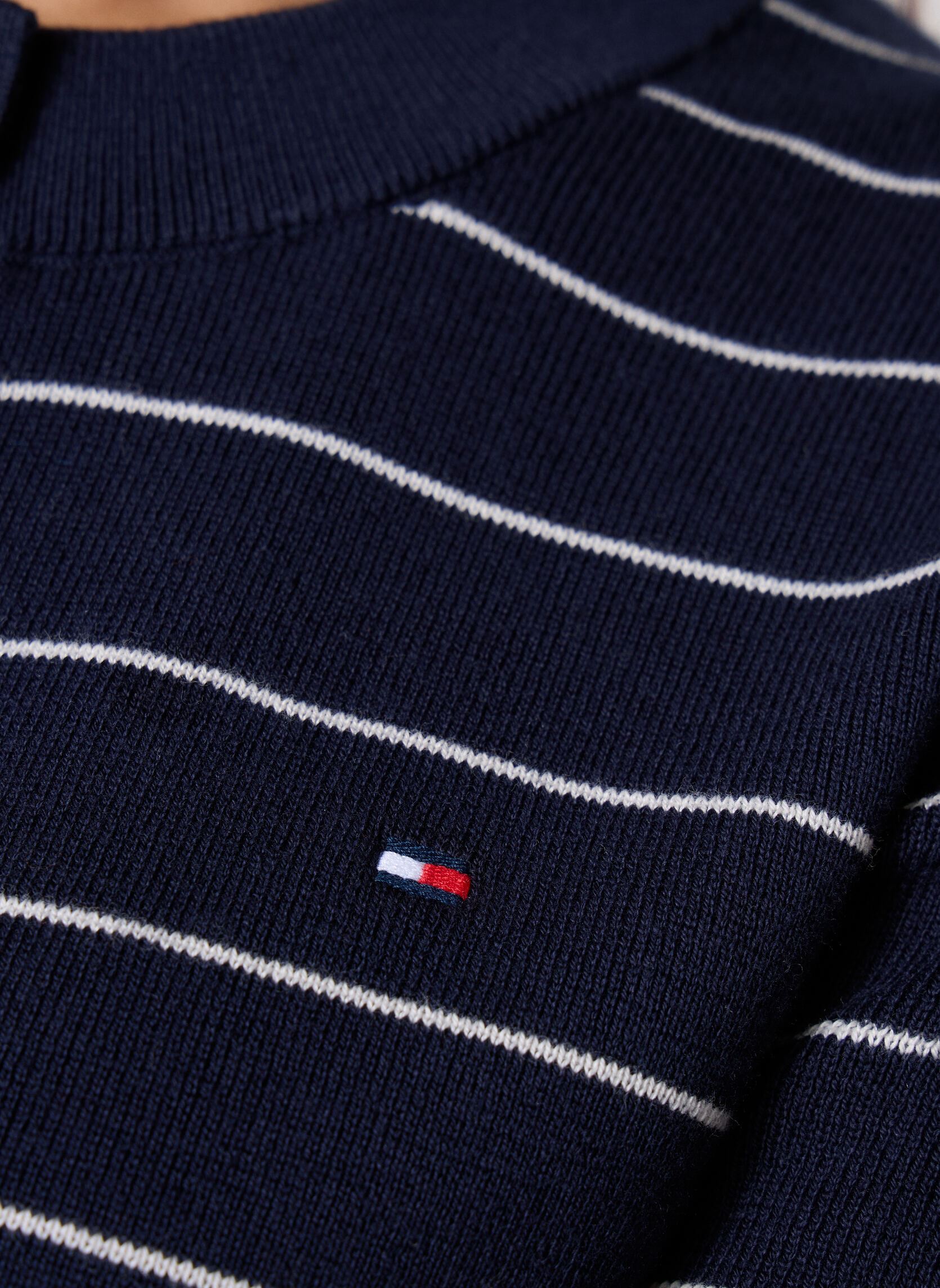 Vesten Full Needle Stitch Cardigan dames blauw Tommy Hilfiger Vesten Full Needle Stitch Cardigan dames blauw Fine Stp Dark Night Navy/ Ivor