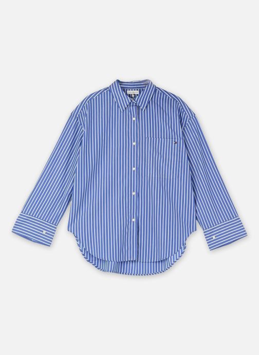 Tommy Hilfiger Hemden Modern Poplin Blue Str Shirt Ls dames blauw