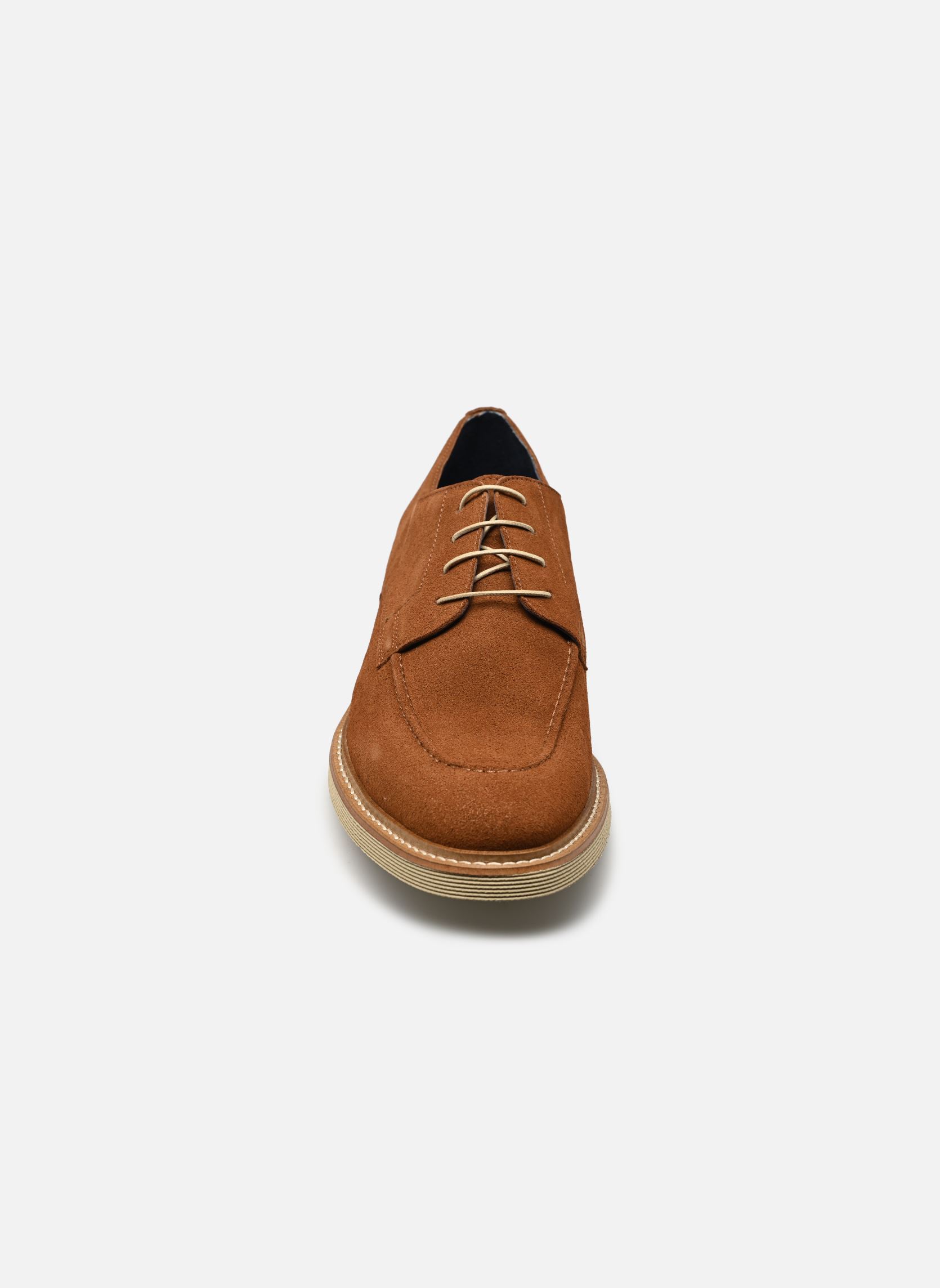 Derby schoenen MIYA heren bruin Brett & Sons Derby schoenen MIYA heren bruin VELOUR COGNAC
