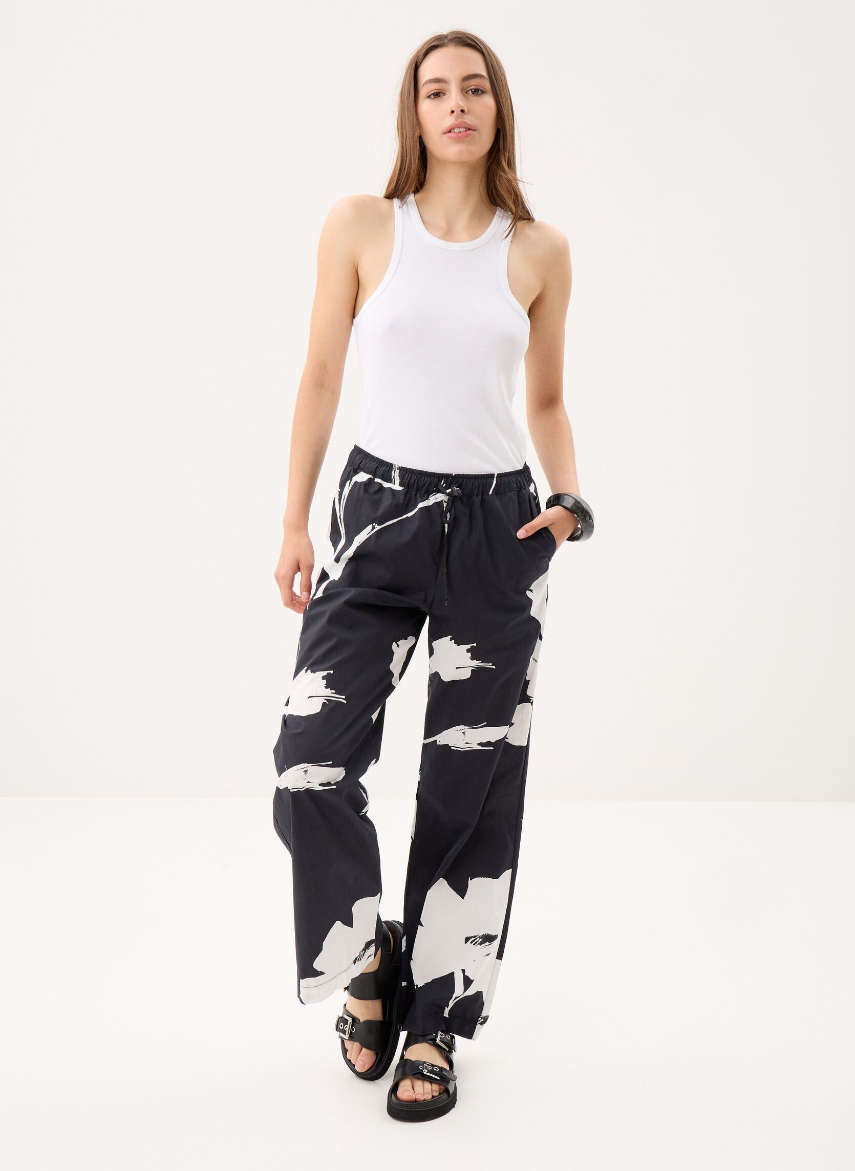 Pantalons larges PANPAOLA femme noir Georgia Rose Pantalons larges PANPAOLA femme noir Noir