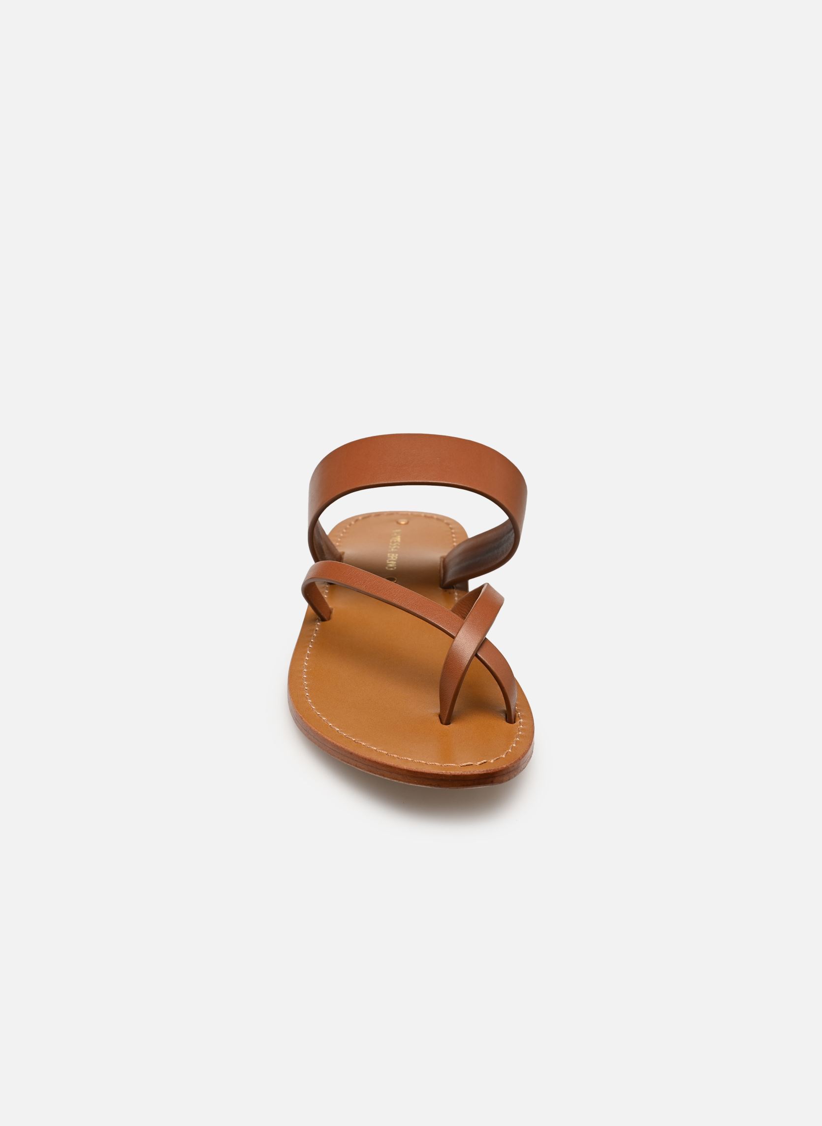 Mules Mule Plate en Cuir femme marron Vanessa Bruno Mules Mule Plate en Cuir femme marron CARAMEL