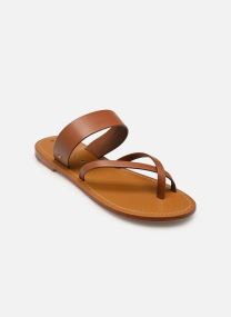 Mules Mule Plate en Cuir femme marron