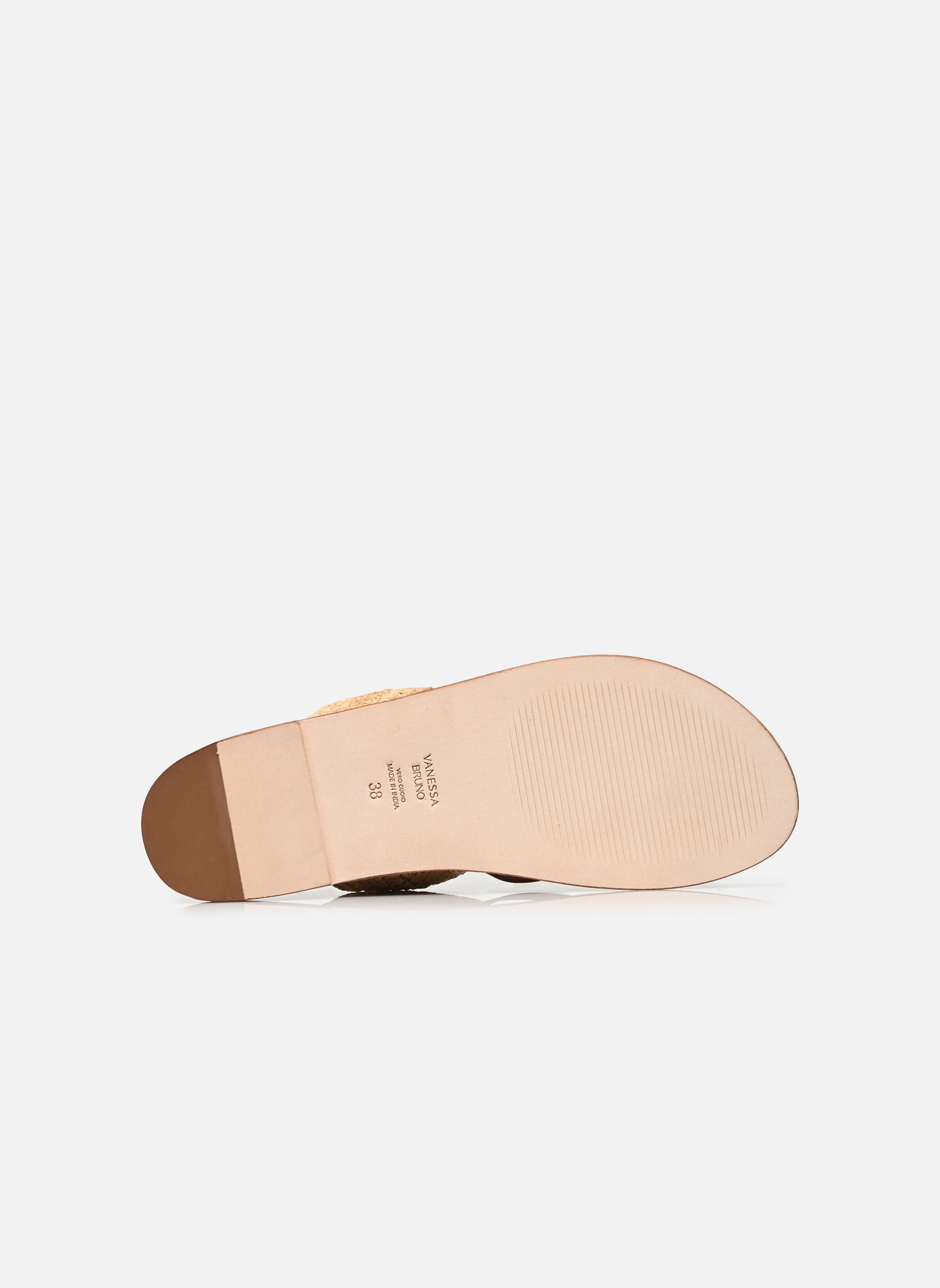 Mules Mule Plate Paille & Cuir femme marron Vanessa Bruno Mules Mule Plate Paille & Cuir femme marron CAMEL