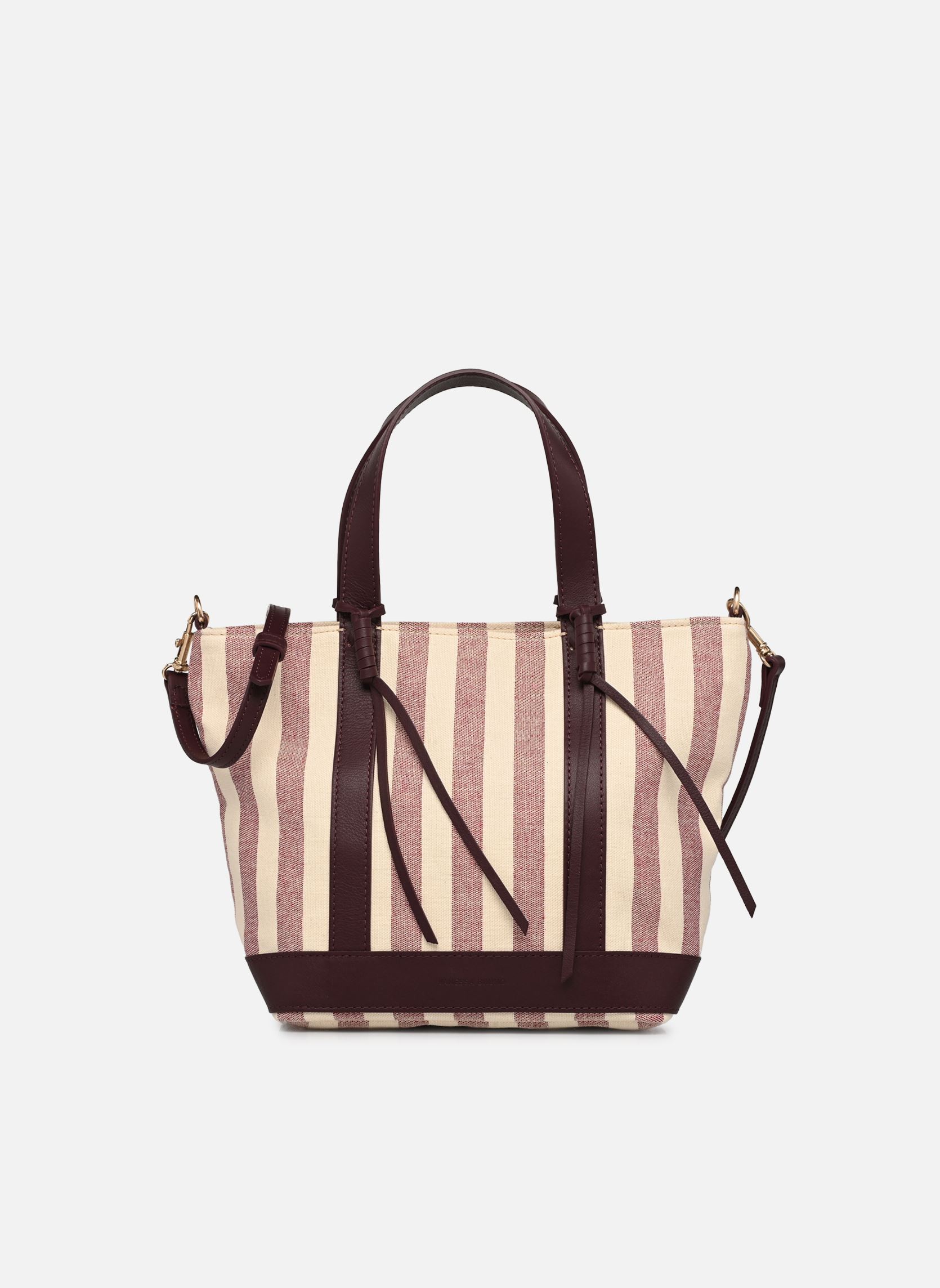 Cabas CABAS S BDL Coton Rayé femme bordeaux Vanessa Bruno Cabas CABAS S BDL Coton Rayé femme bordeaux BORDEAUX