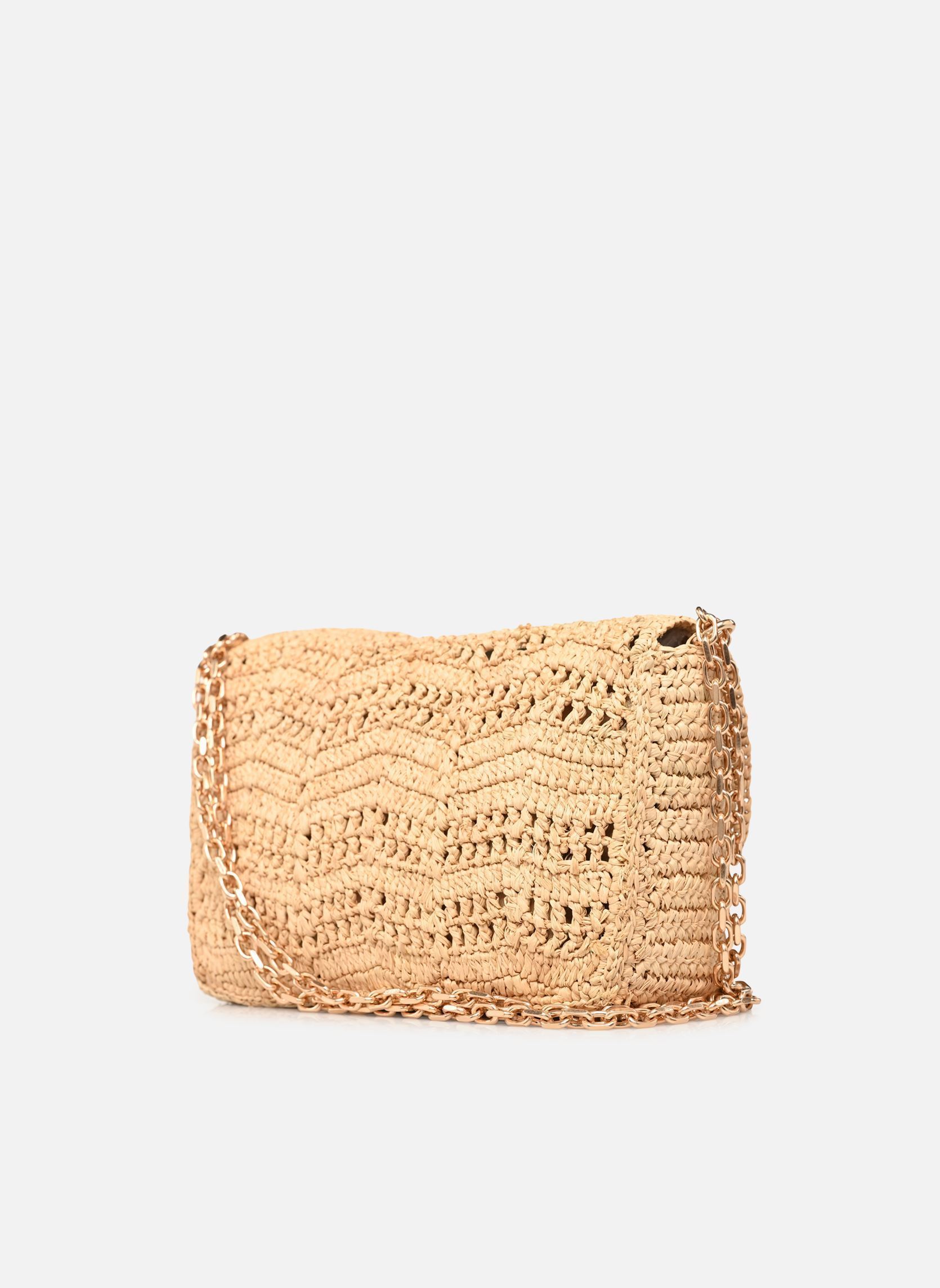 Umhängetaschen Moon Moyen Raphia Ajouré damen beige Vanessa Bruno Umhängetaschen Moon Moyen Raphia Ajouré damen beige NATUREL