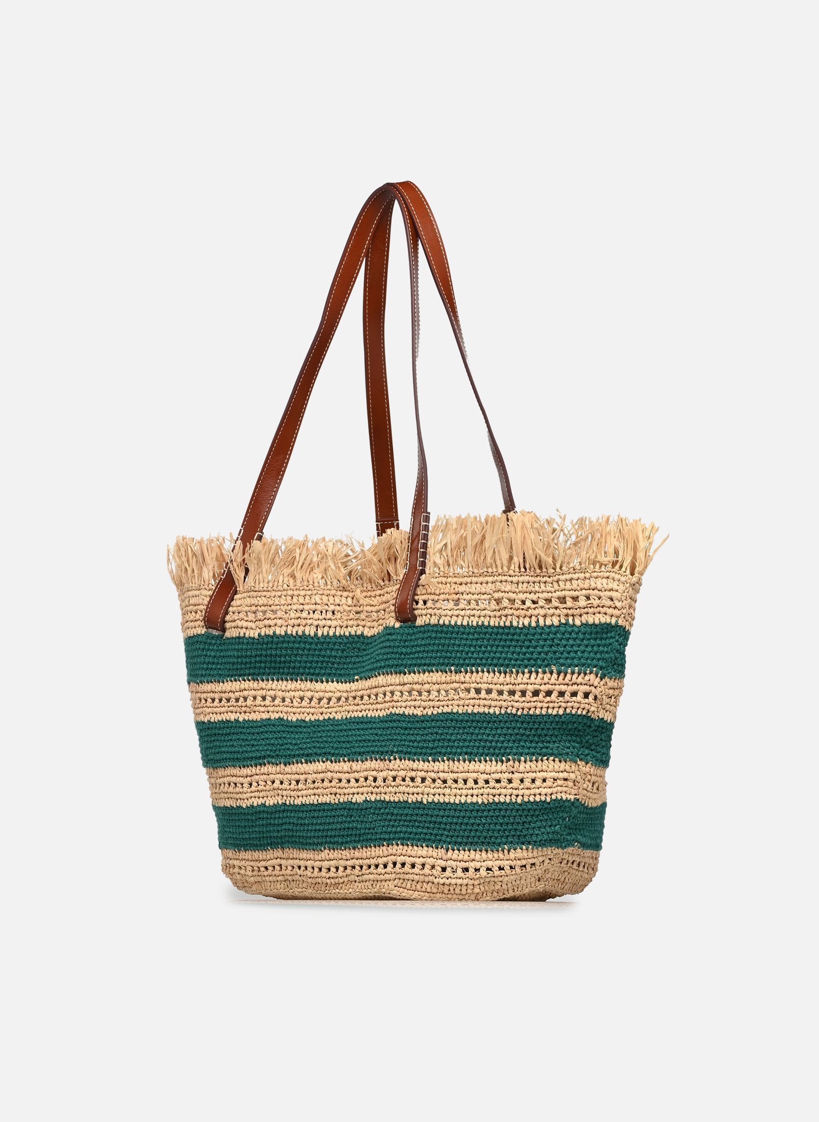 Manden Panier Raphia à Rayures dames groen Vanessa Bruno Manden Panier Raphia à Rayures dames groen VERT