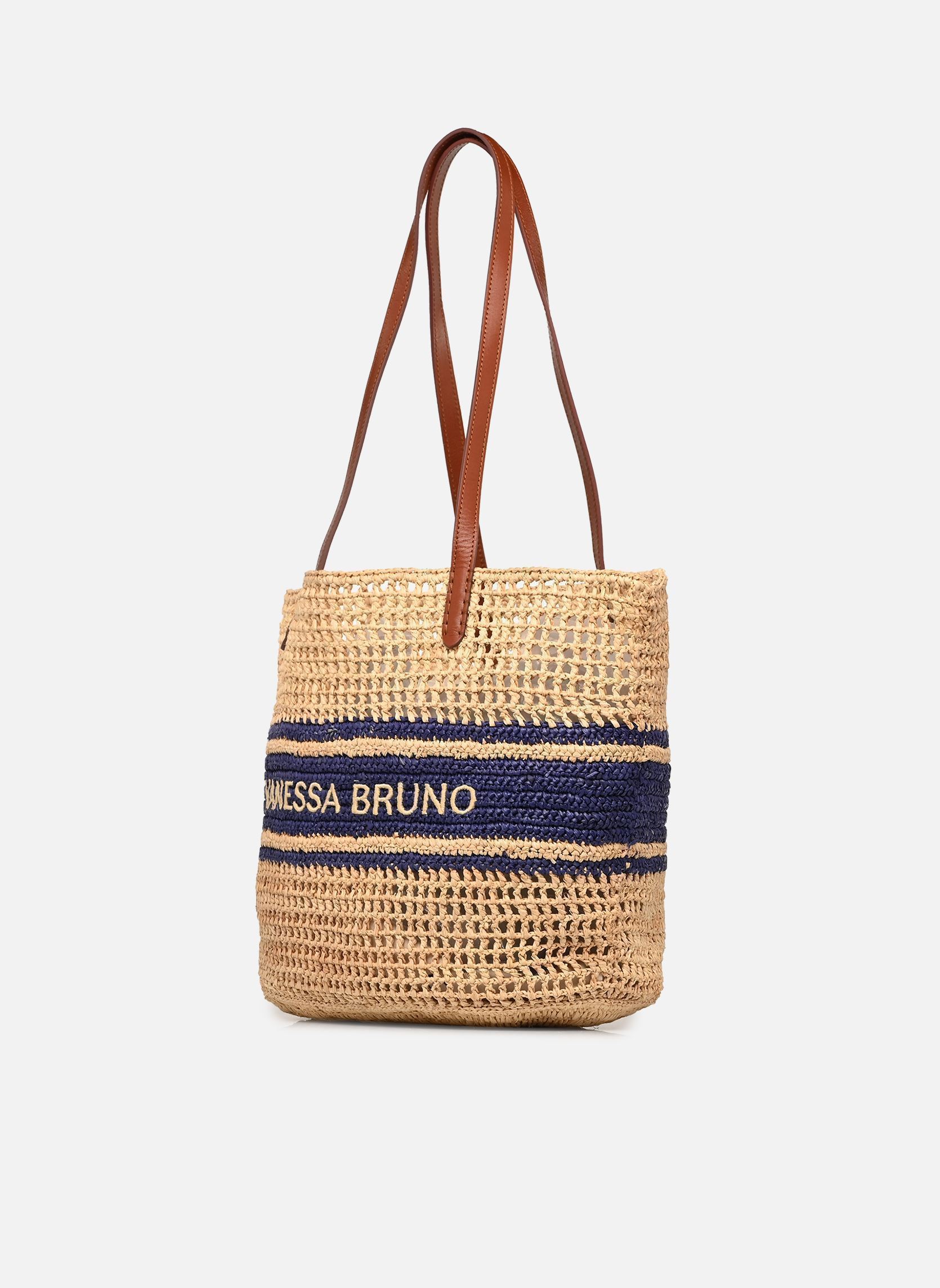 Körbe Panier Raphia Porté Épaule Logo damen blau Vanessa Bruno Körbe Panier Raphia Porté Épaule Logo damen blau MARINE