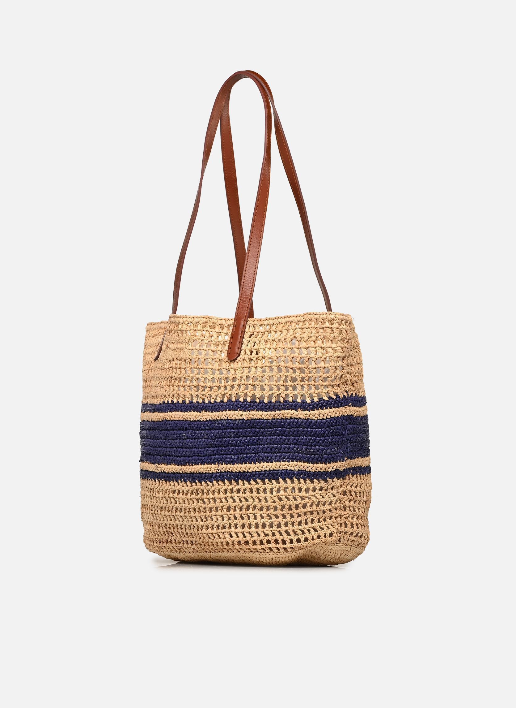 Körbe Panier Raphia Porté Épaule Logo damen blau Vanessa Bruno Körbe Panier Raphia Porté Épaule Logo damen blau MARINE