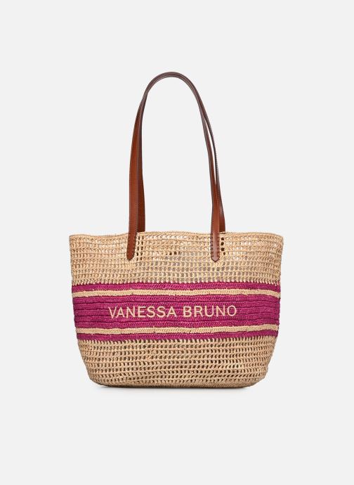 Vanessa Bruno Paniers Panier Raphia Porté Épaule Logo femme rose