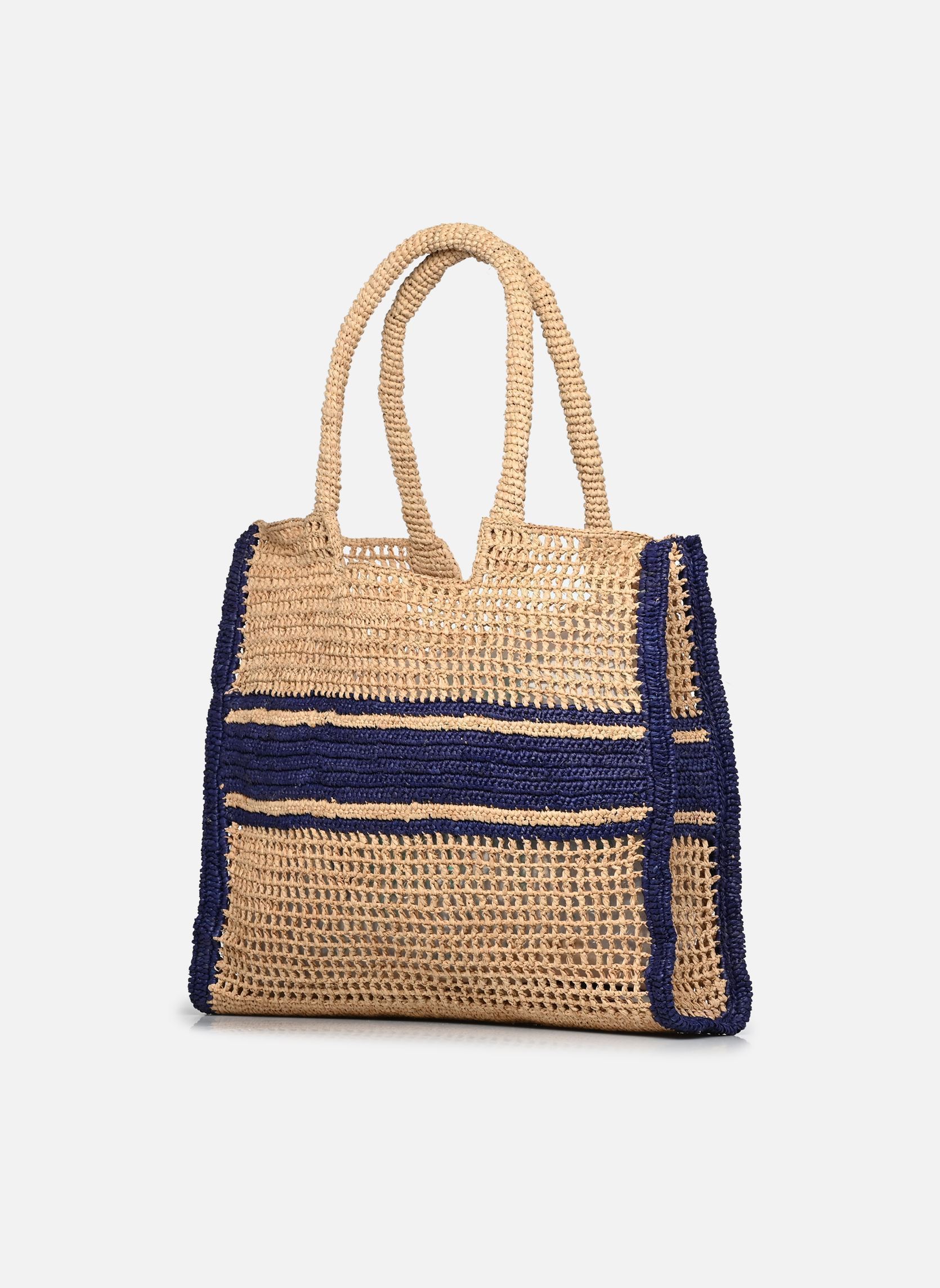 Shopper Panier GM Raphia Logo damen blau Vanessa Bruno Shopper Panier GM Raphia Logo damen blau MARINE