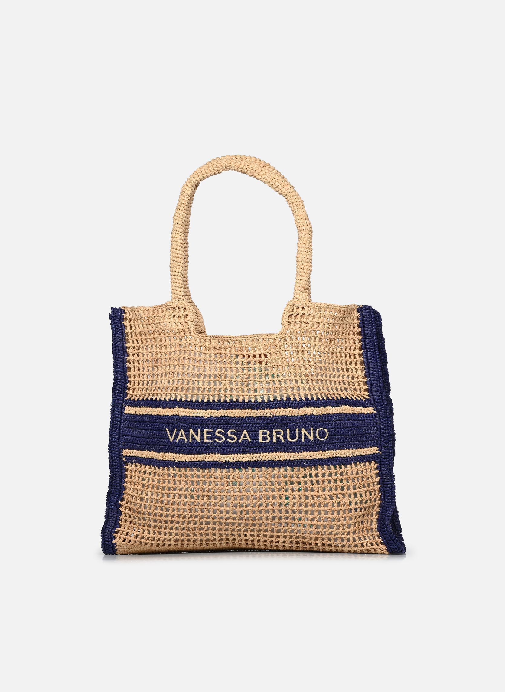 Shopper Panier GM Raphia Logo damen blau Vanessa Bruno Shopper Panier GM Raphia Logo damen blau MARINE