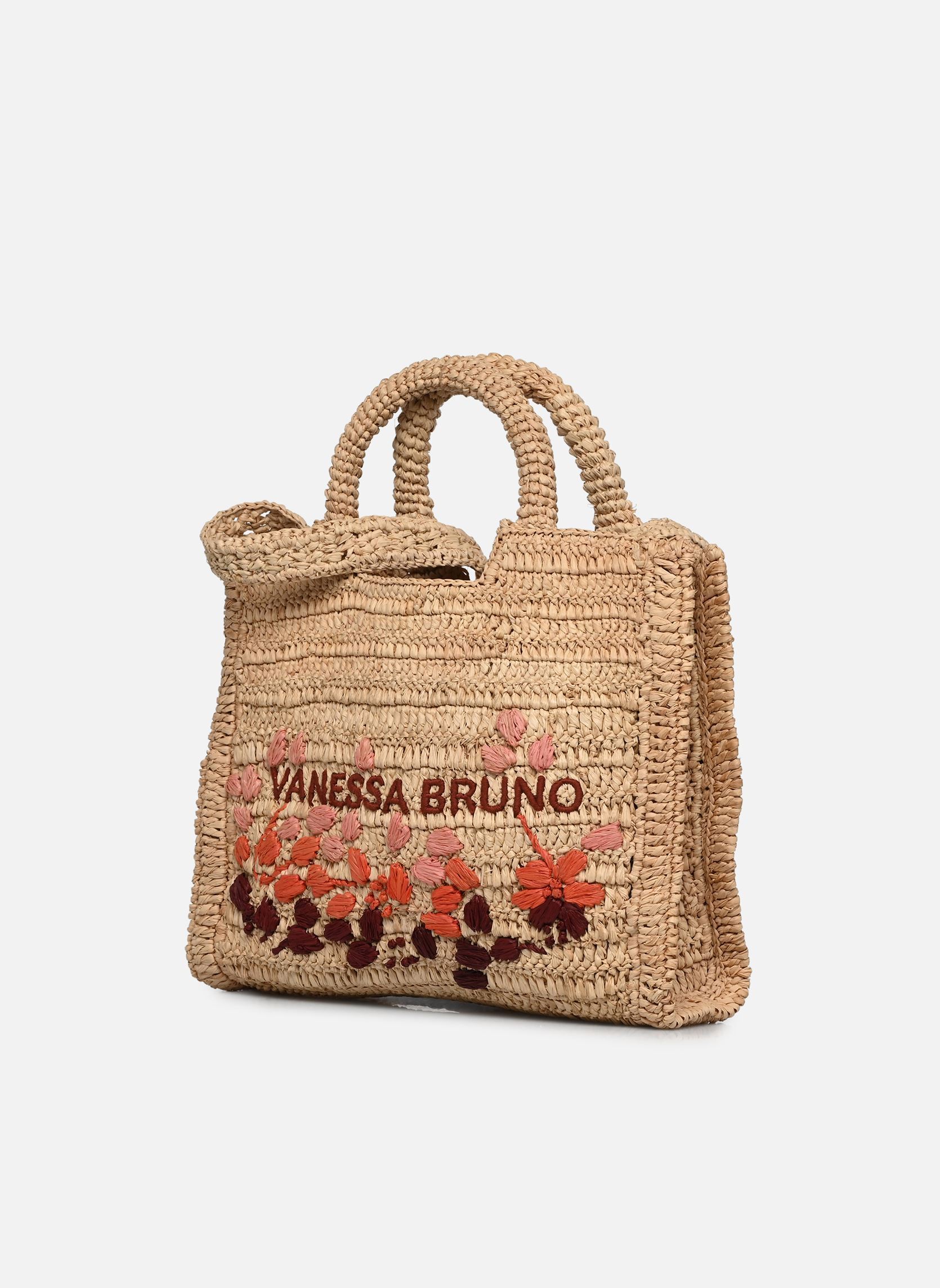 Paniers Panier PM Raphia Brodé femme rose Vanessa Bruno Paniers Panier PM Raphia Brodé femme rose MULTICO/ROSE