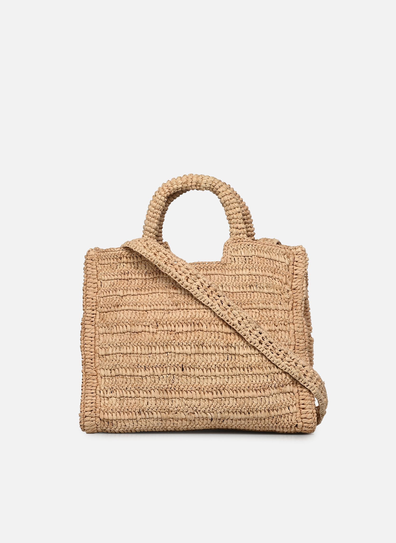 Paniers Panier PM Raphia Brodé femme rose Vanessa Bruno Paniers Panier PM Raphia Brodé femme rose MULTICO/ROSE