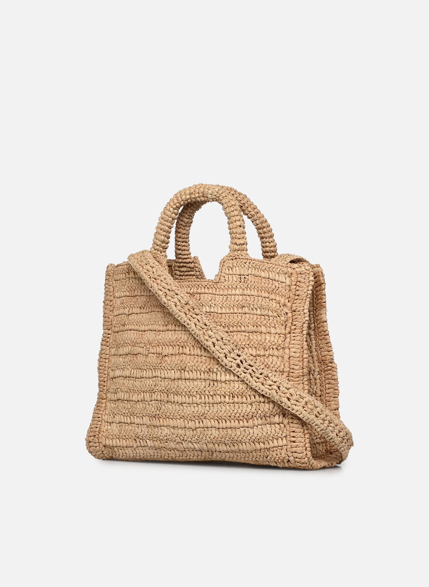 Paniers Panier PM Raphia Brodé femme rose Vanessa Bruno Paniers Panier PM Raphia Brodé femme rose MULTICO/ROSE
