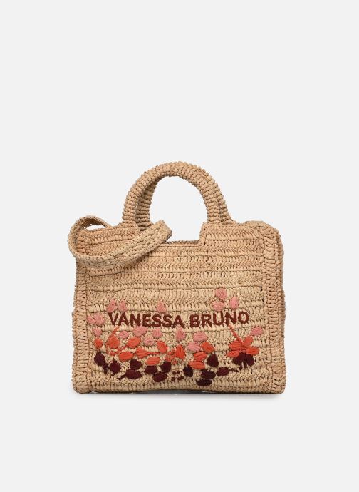Vanessa Bruno Paniers Panier PM Raphia Brodé femme rose