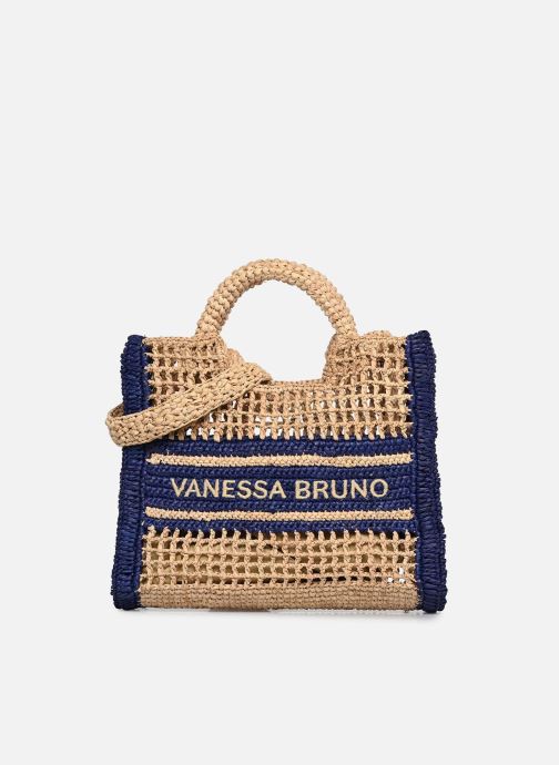 Vanessa Bruno Paniers Panier PM Raphia Logo femme bleu