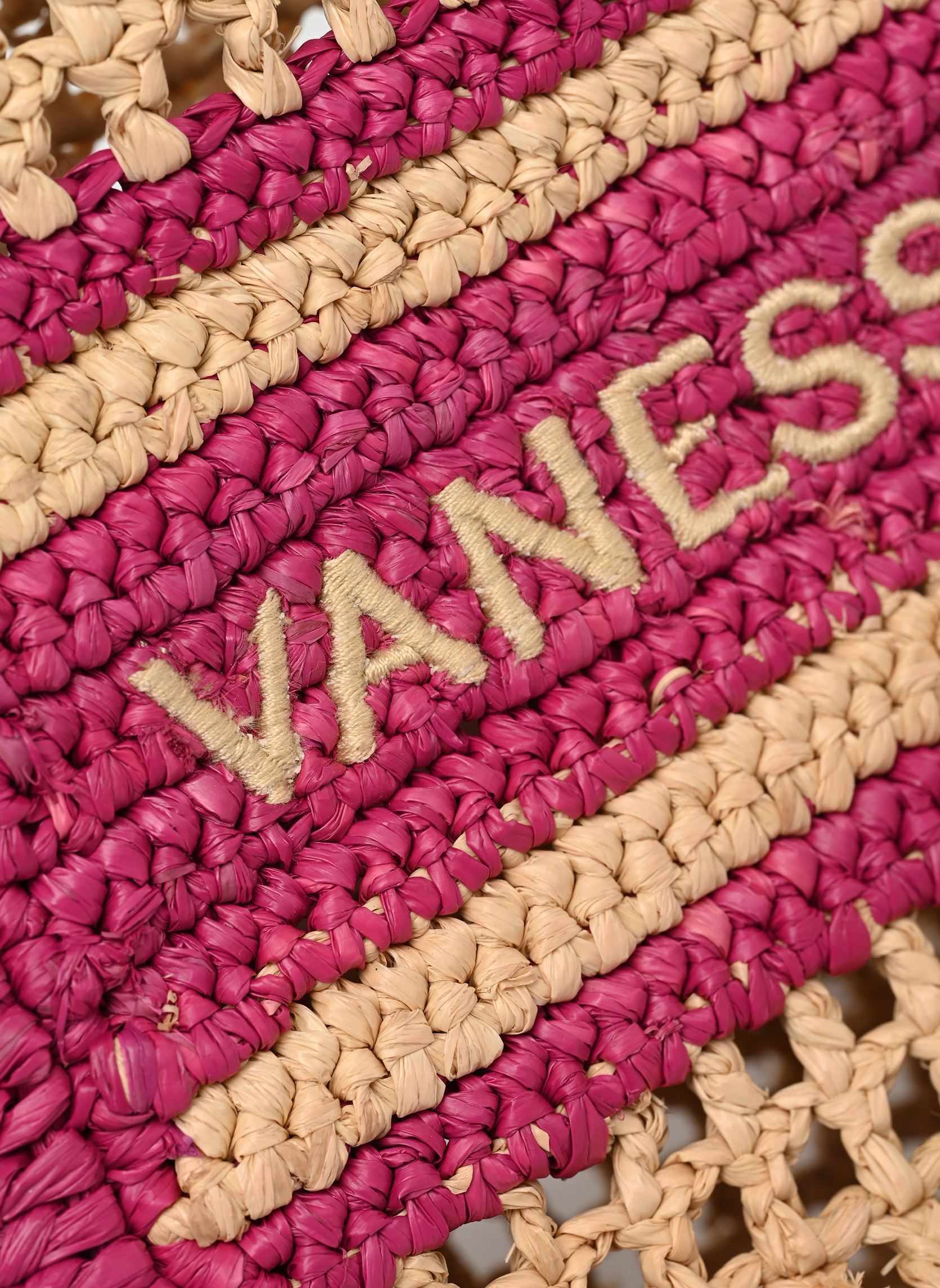 Manden Panier PM Raphia Logo dames roze Vanessa Bruno Manden Panier PM Raphia Logo dames roze FUSHIA