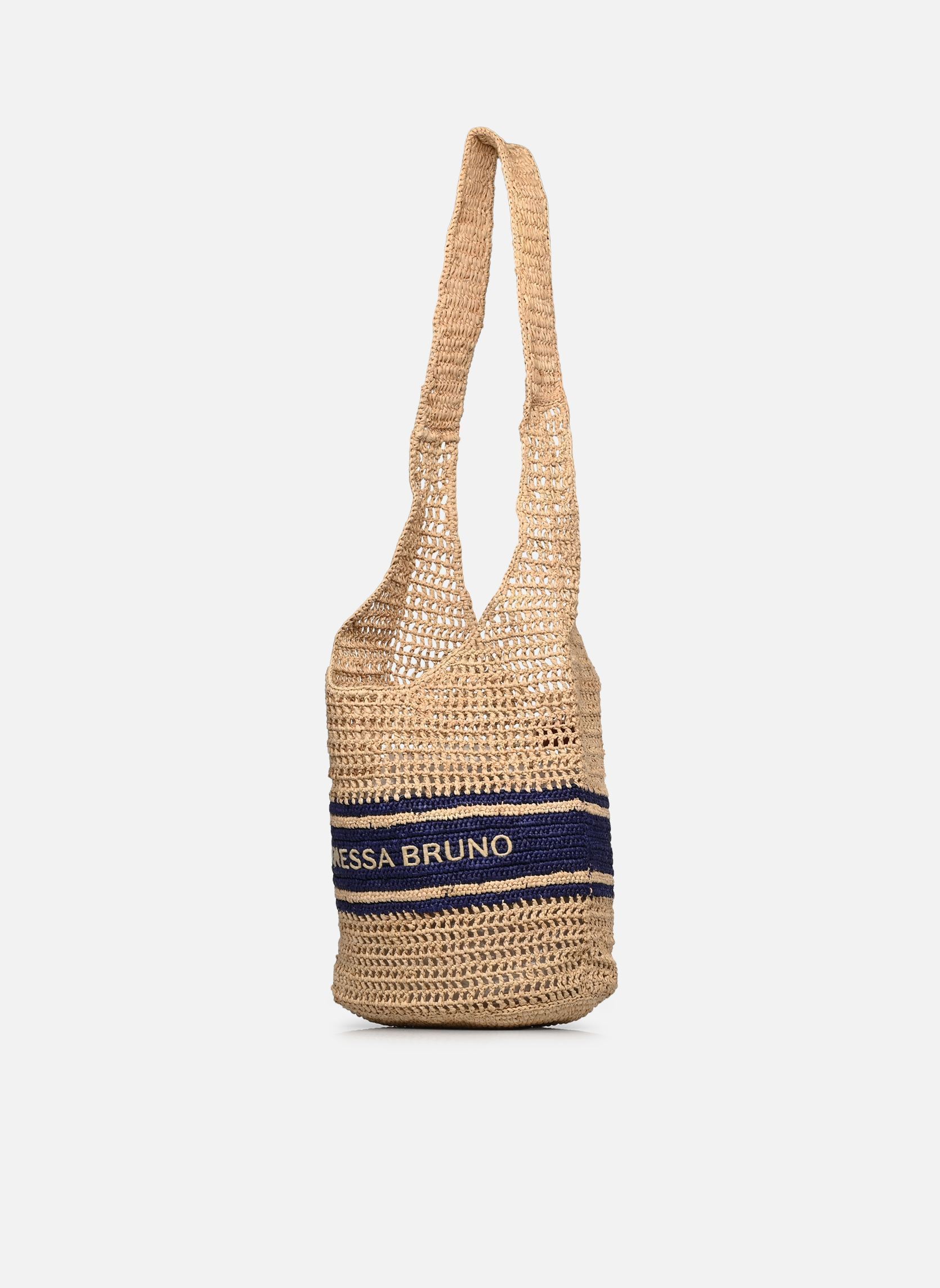 Shopper Sac Hobo Raphia Logo damen blau Vanessa Bruno Shopper Sac Hobo Raphia Logo damen blau MARINE