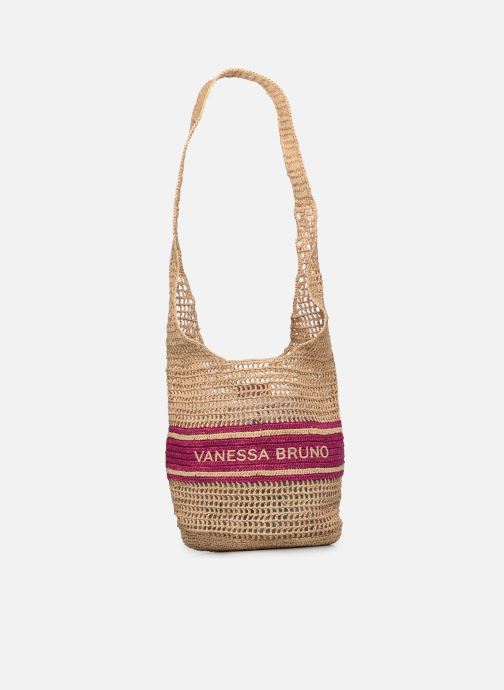 Vanessa Bruno Grote winkelzak Sac Hobo Raphia Logo dames roze