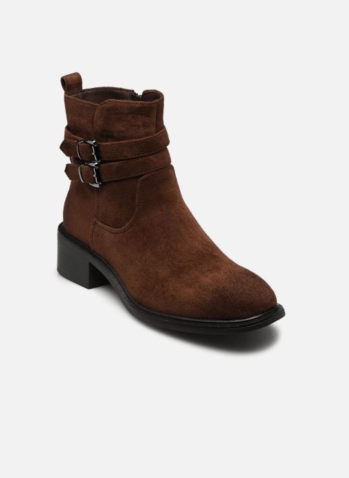 MADE BY Bottines basses Boots THBUCK femme marron