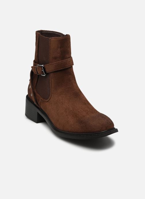 MADE BY Bottines basses Boots THSTUD femme marron