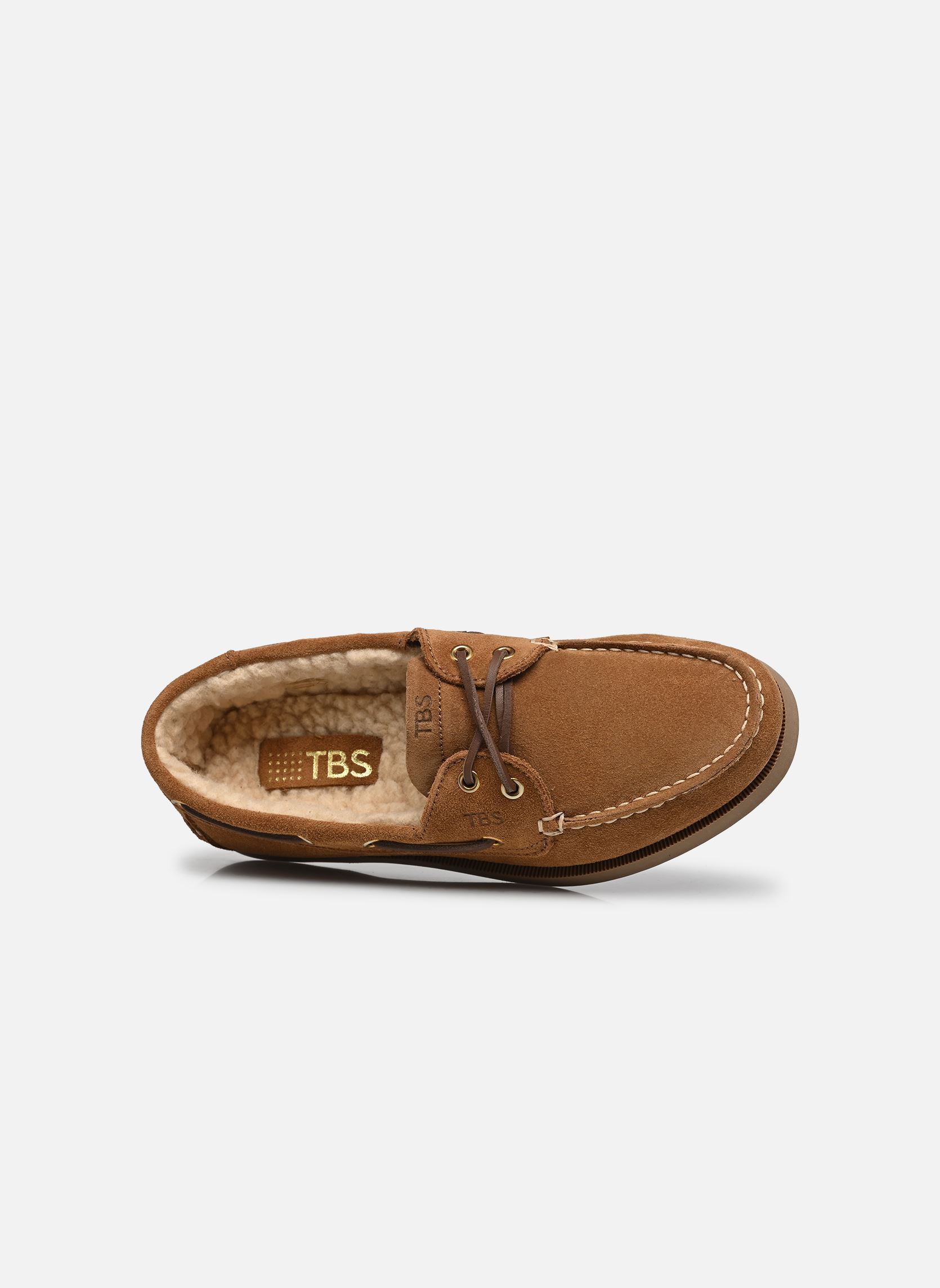 Chaussures bateaux PHERINA femme marron TBS Chaussures bateaux PHERINA femme marron COGNAC + CREME
