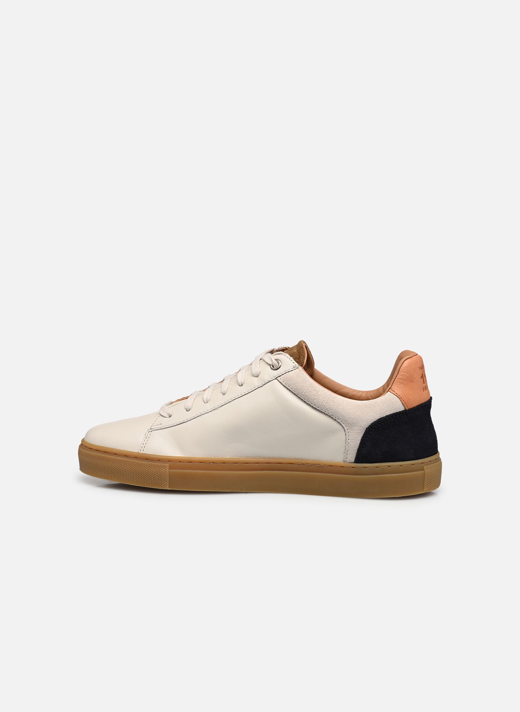 Baskets basses MAUBERT homme blanc TBS Made in France Baskets basses MAUBERT homme blanc OFF-WHITE + NAVY + TABAC