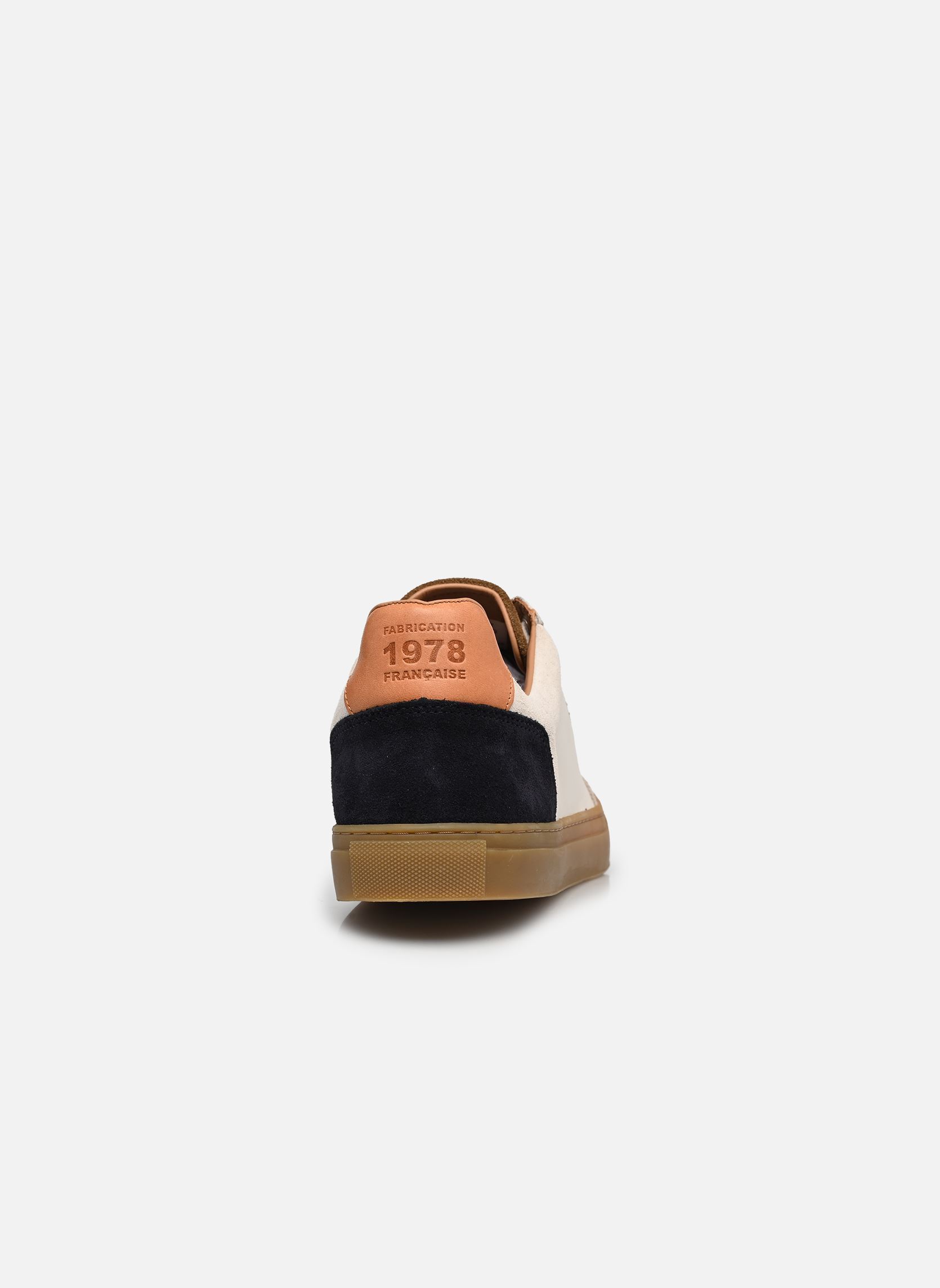Baskets basses MAUBERT homme blanc TBS Made in France Baskets basses MAUBERT homme blanc OFF-WHITE + NAVY + TABAC