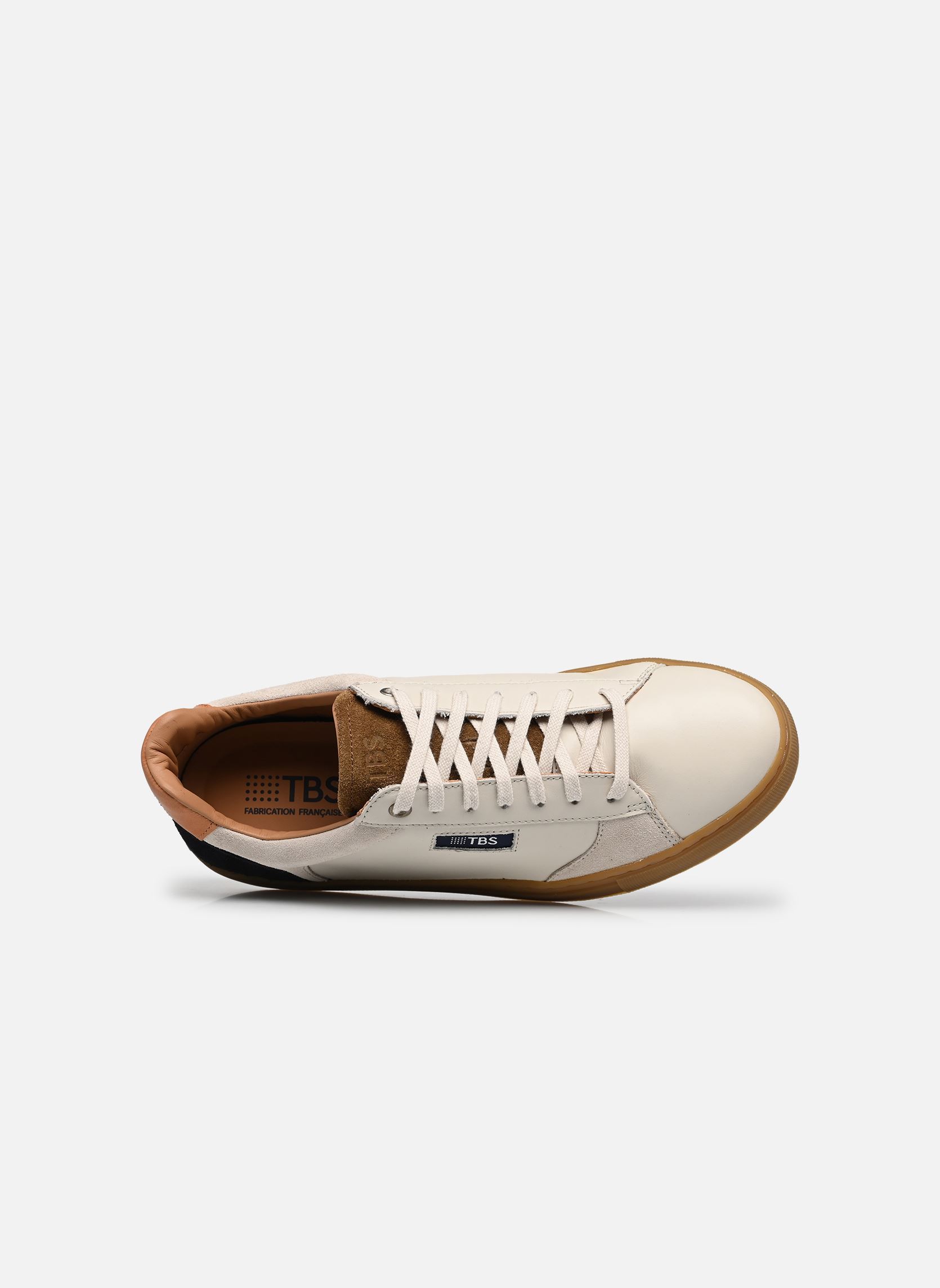 Baskets basses MAUBERT homme blanc TBS Made in France Baskets basses MAUBERT homme blanc OFF-WHITE + NAVY + TABAC