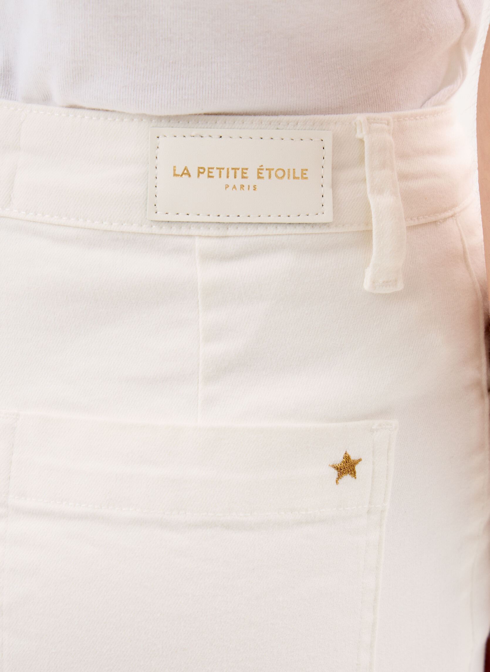 Jeans large Atlantys femme blanc La Petite Etoile Jeans large Atlantys femme blanc ECRU