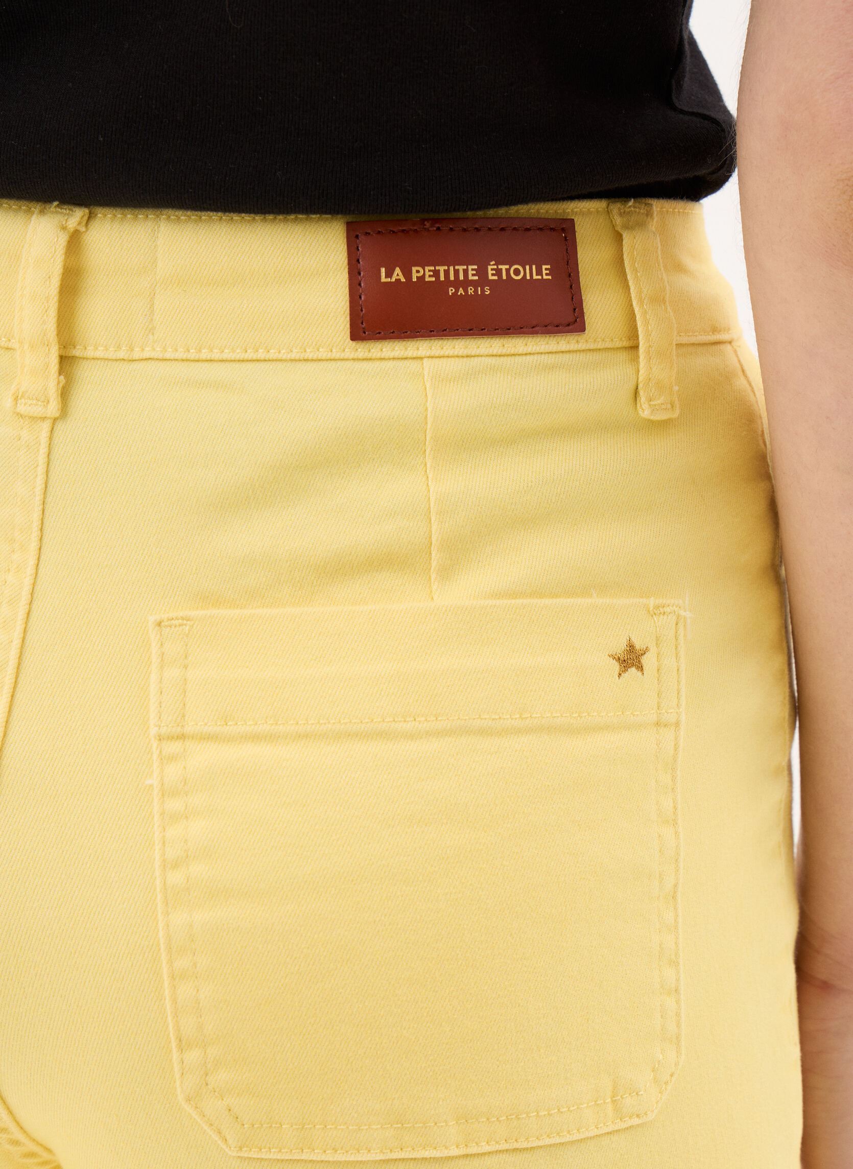 Wijde jeans / Flared Jeans Atlantys dames geel La Petite Etoile Wijde jeans / Flared Jeans Atlantys dames geel Jaune