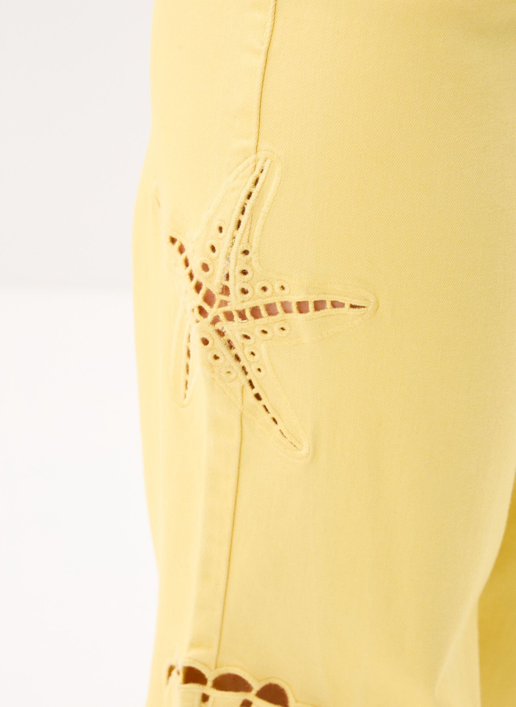 Wijde jeans / Flared Jeans Atlantys dames geel La Petite Etoile Wijde jeans / Flared Jeans Atlantys dames geel Jaune