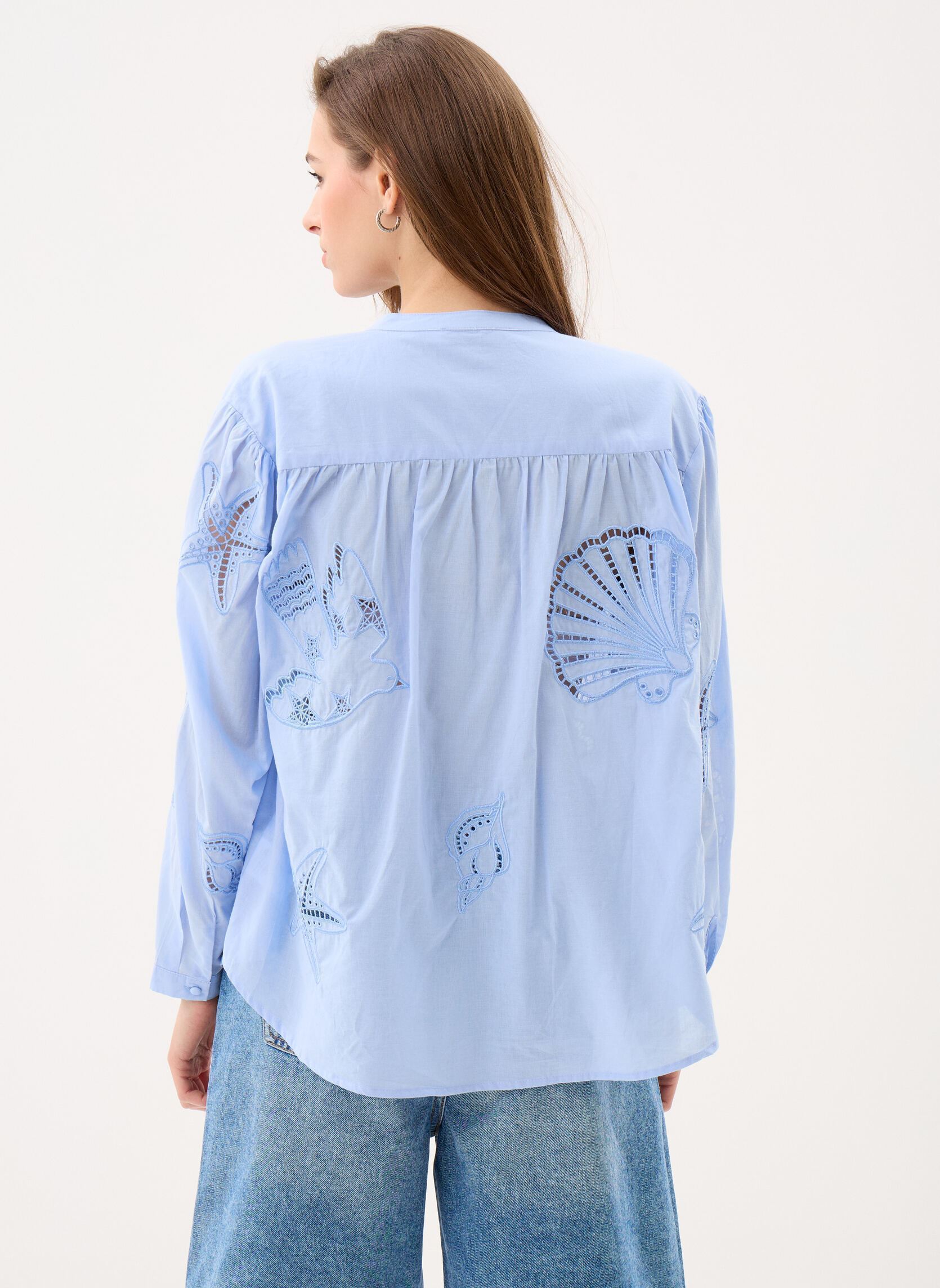Langarm-Blusen Boliane damen blau La Petite Etoile Langarm-Blusen Boliane damen blau BLEU