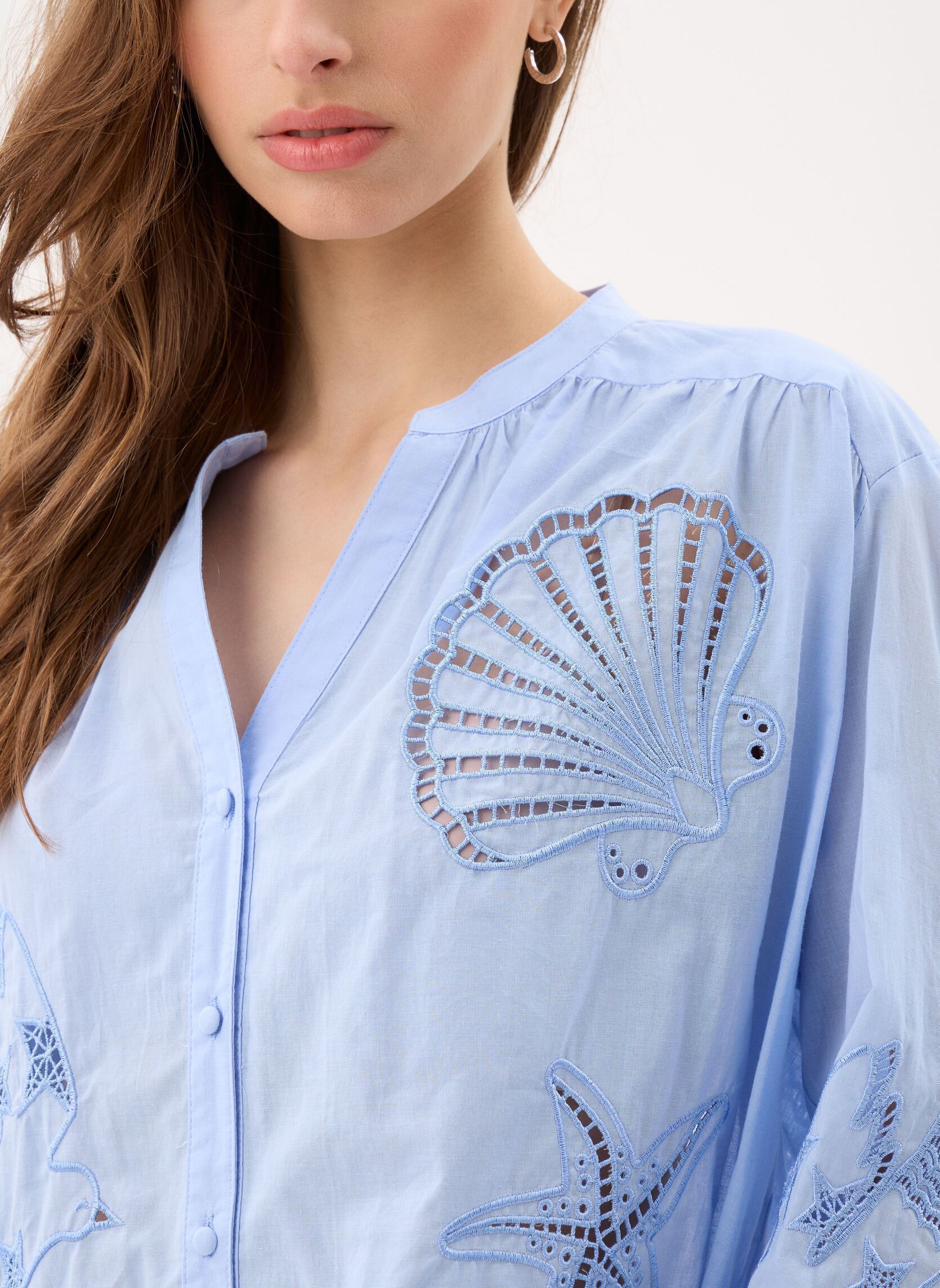 Langarm-Blusen Boliane damen blau La Petite Etoile Langarm-Blusen Boliane damen blau BLEU