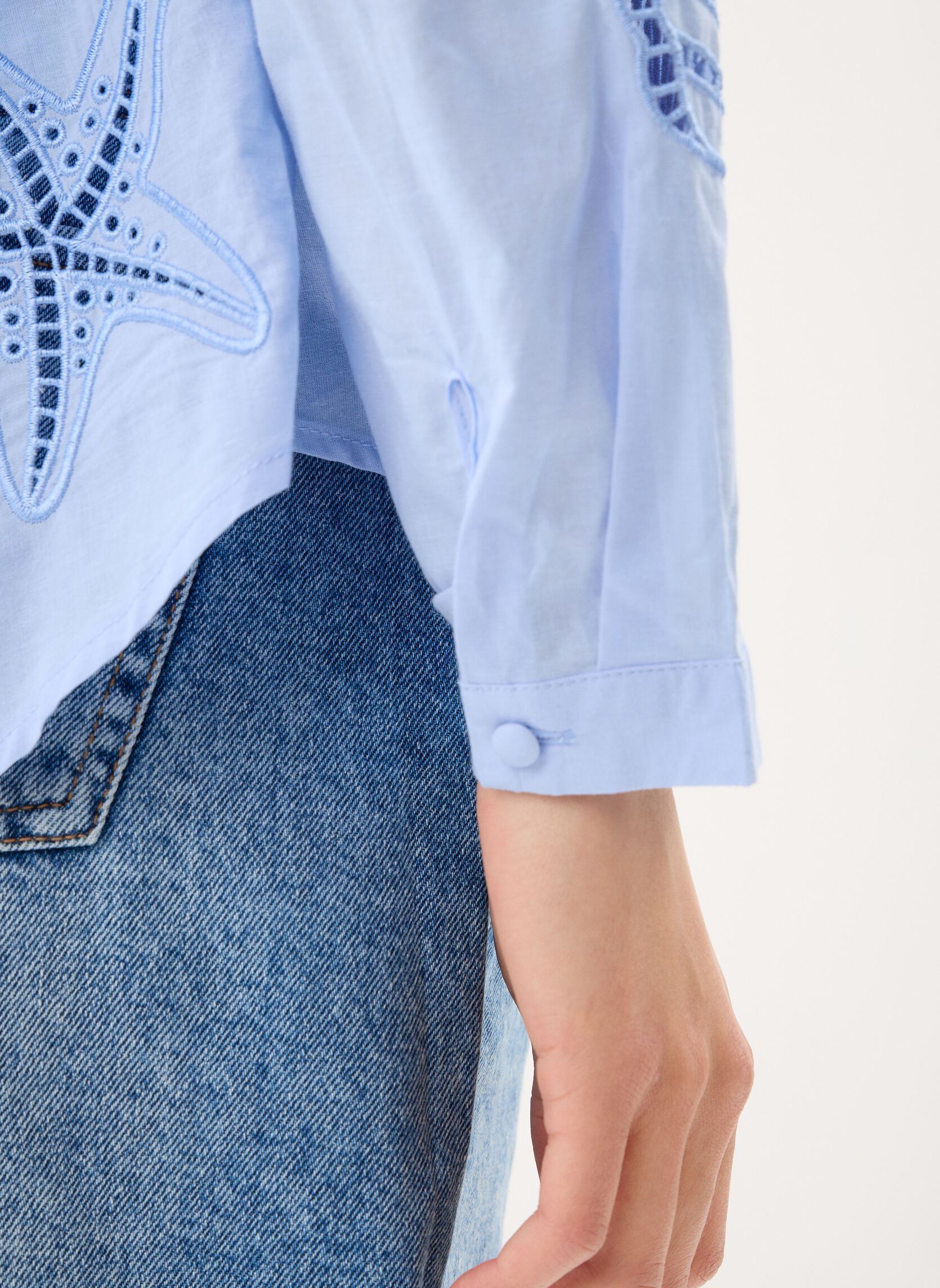 Langarm-Blusen Boliane damen blau La Petite Etoile Langarm-Blusen Boliane damen blau BLEU