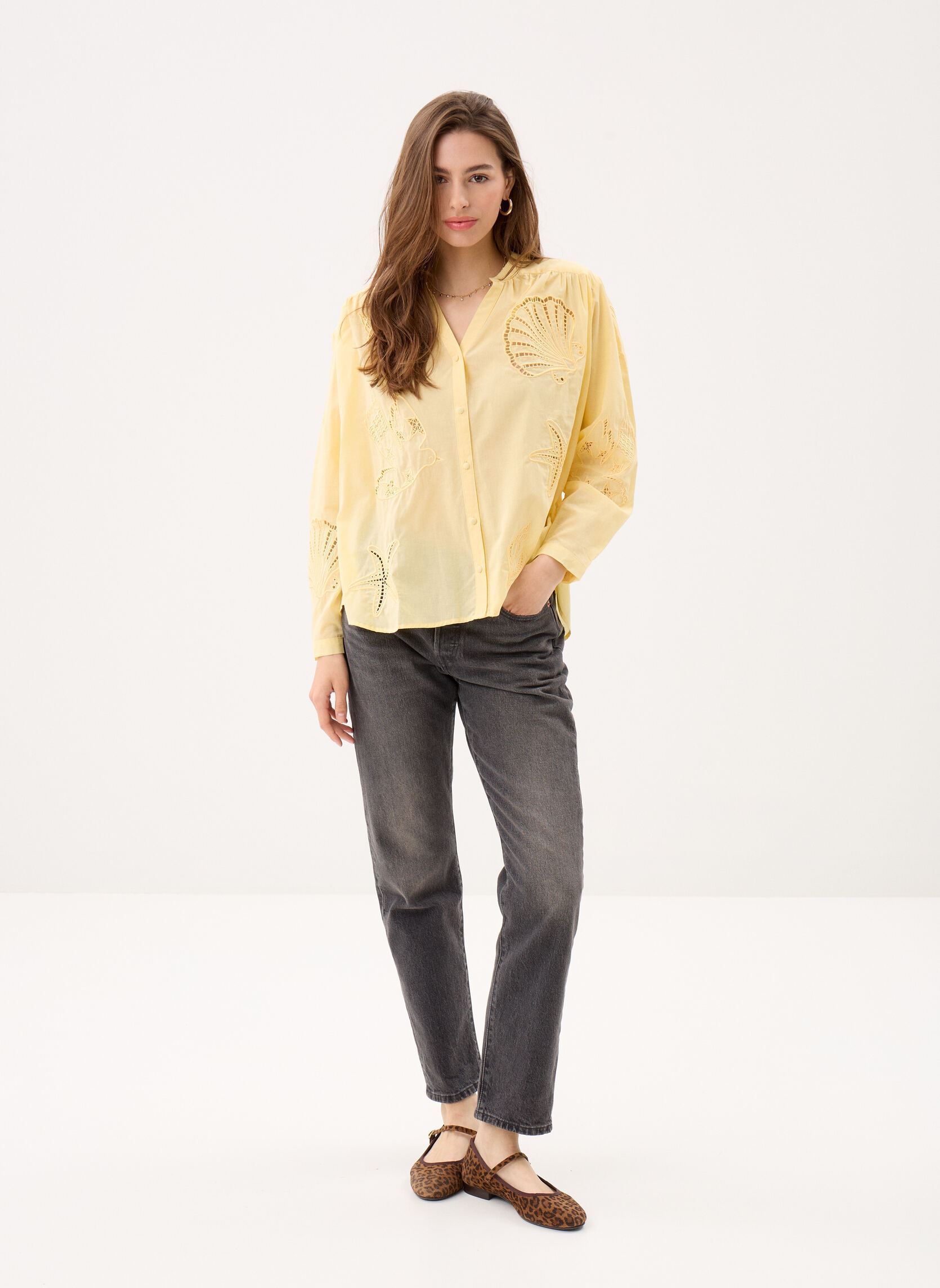 Blouses manches longues Boliane femme jaune La Petite Etoile Blouses manches longues Boliane femme jaune Jaune